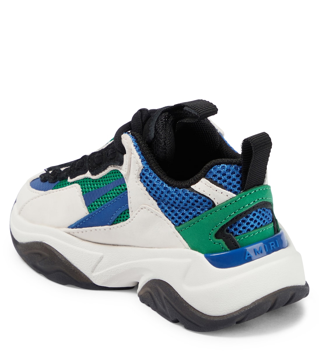 Bone suede-trimmed sneakers | Amiri Kids