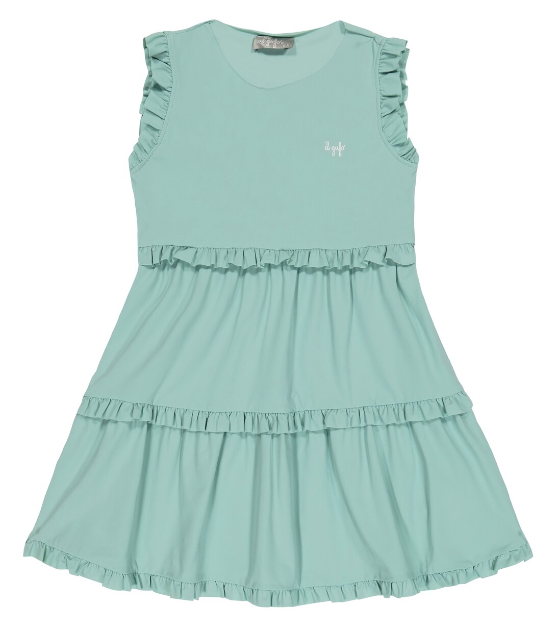 Ruffle-trimmed jersey dress | Il Gufo