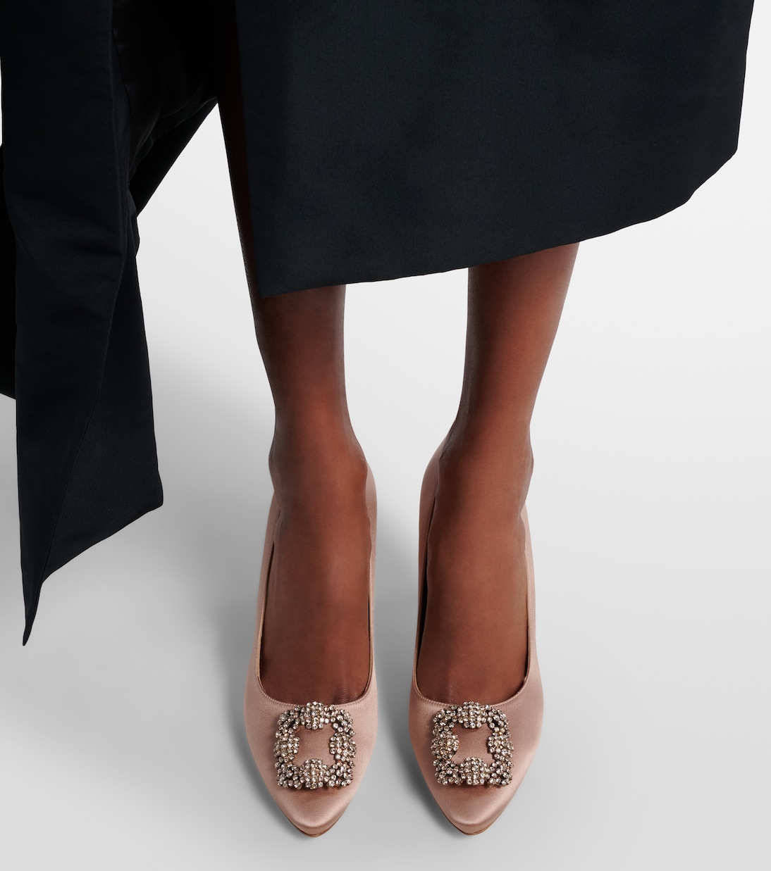 Hangisi 70 embellished satin pumps | Manolo Blahnik