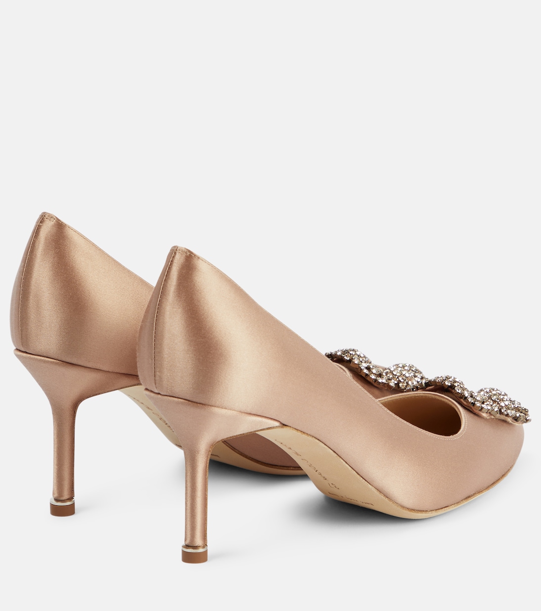 Hangisi 70 embellished satin pumps | Manolo Blahnik