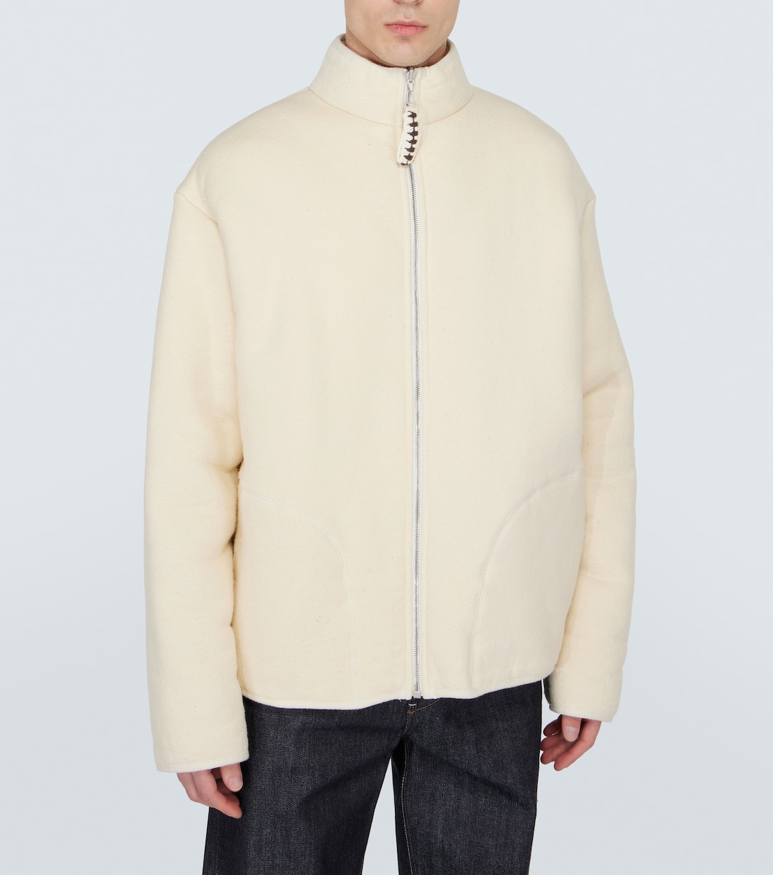 Cotton fleece jacket | Jil Sander