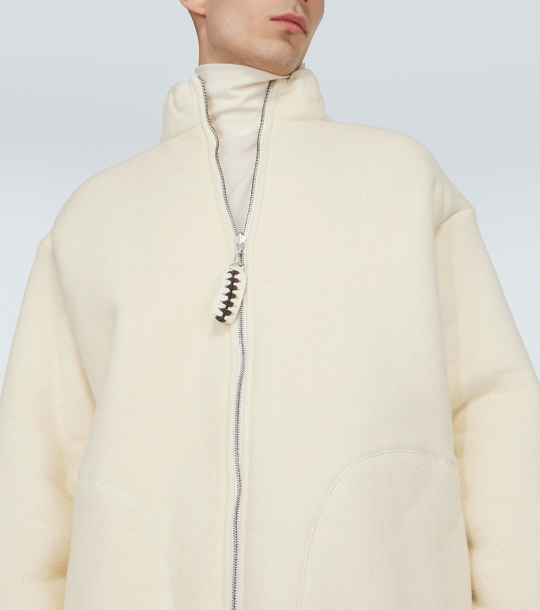 Cotton fleece jacket | Jil Sander