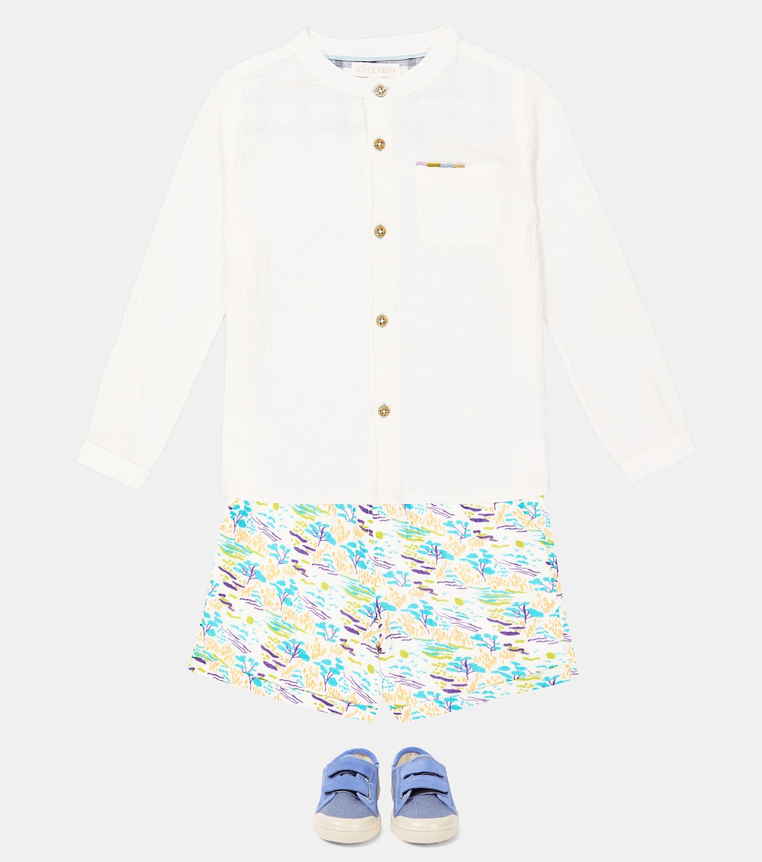 Aliki printed cotton shorts  | Louise Misha