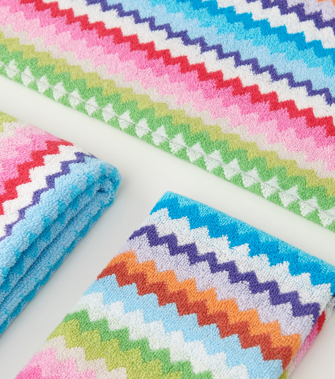 Set de 3 toallas Riverbero de rizo de algodón | Missoni