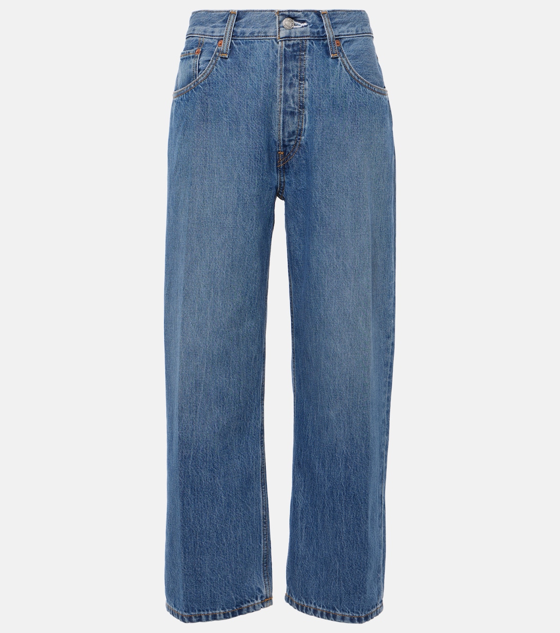 High-Rise Straight Jeans Loose Crop | Re/Done