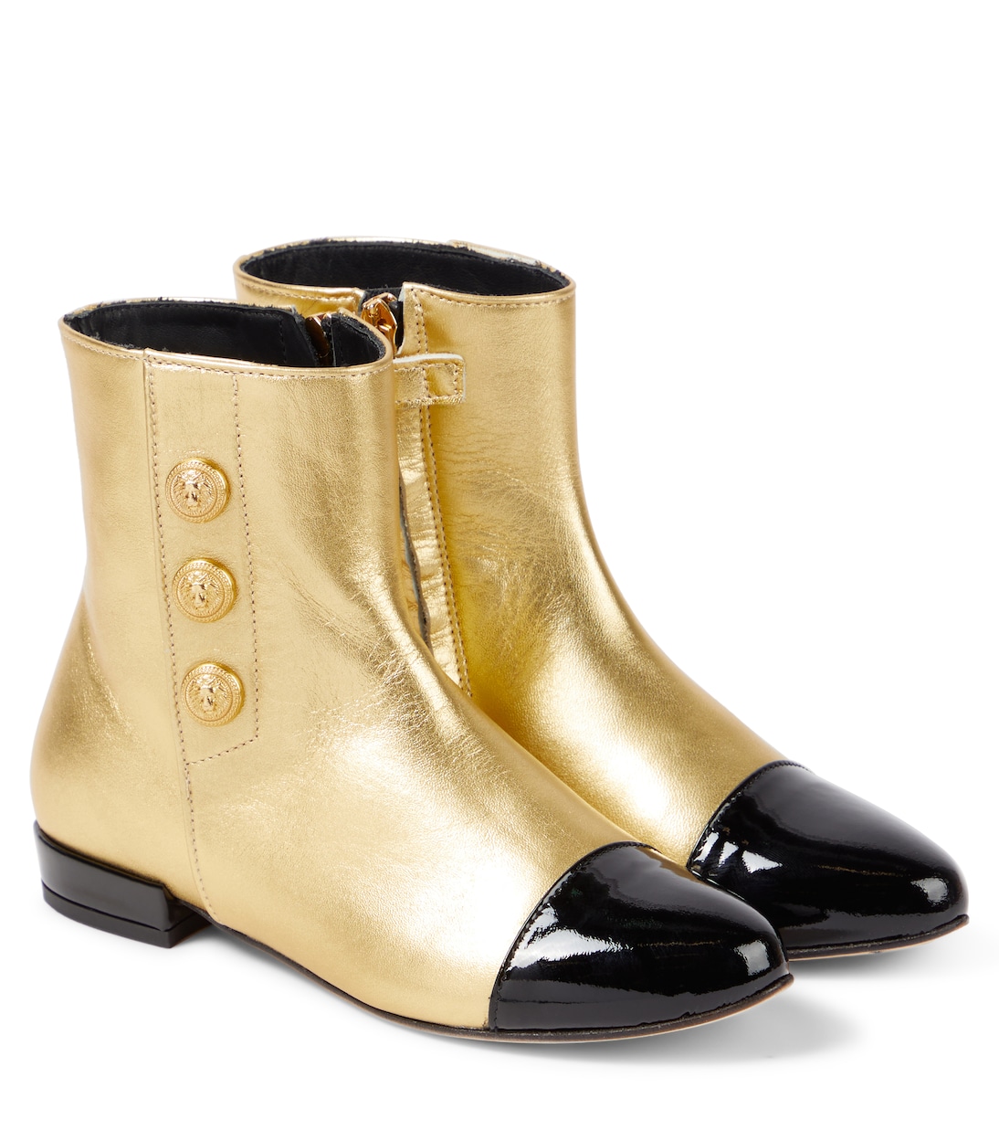 Leather ankle boots | Balmain Kids