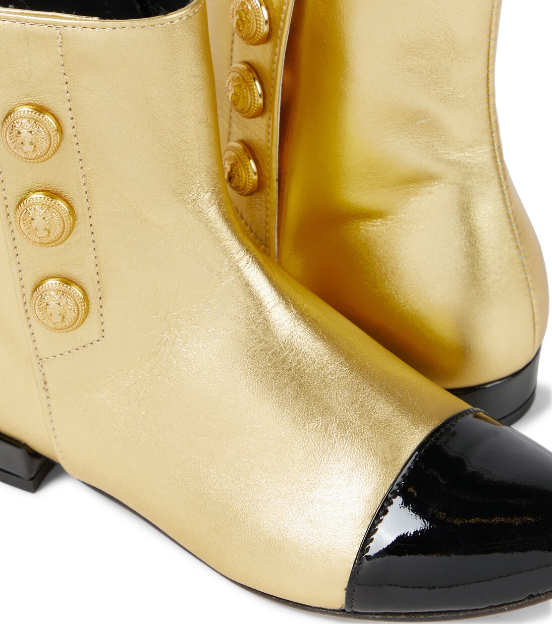 Leather ankle boots | Balmain Kids