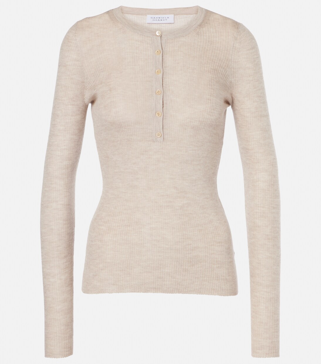 Julian cashmere and silk Henley shirt | Gabriela Hearst