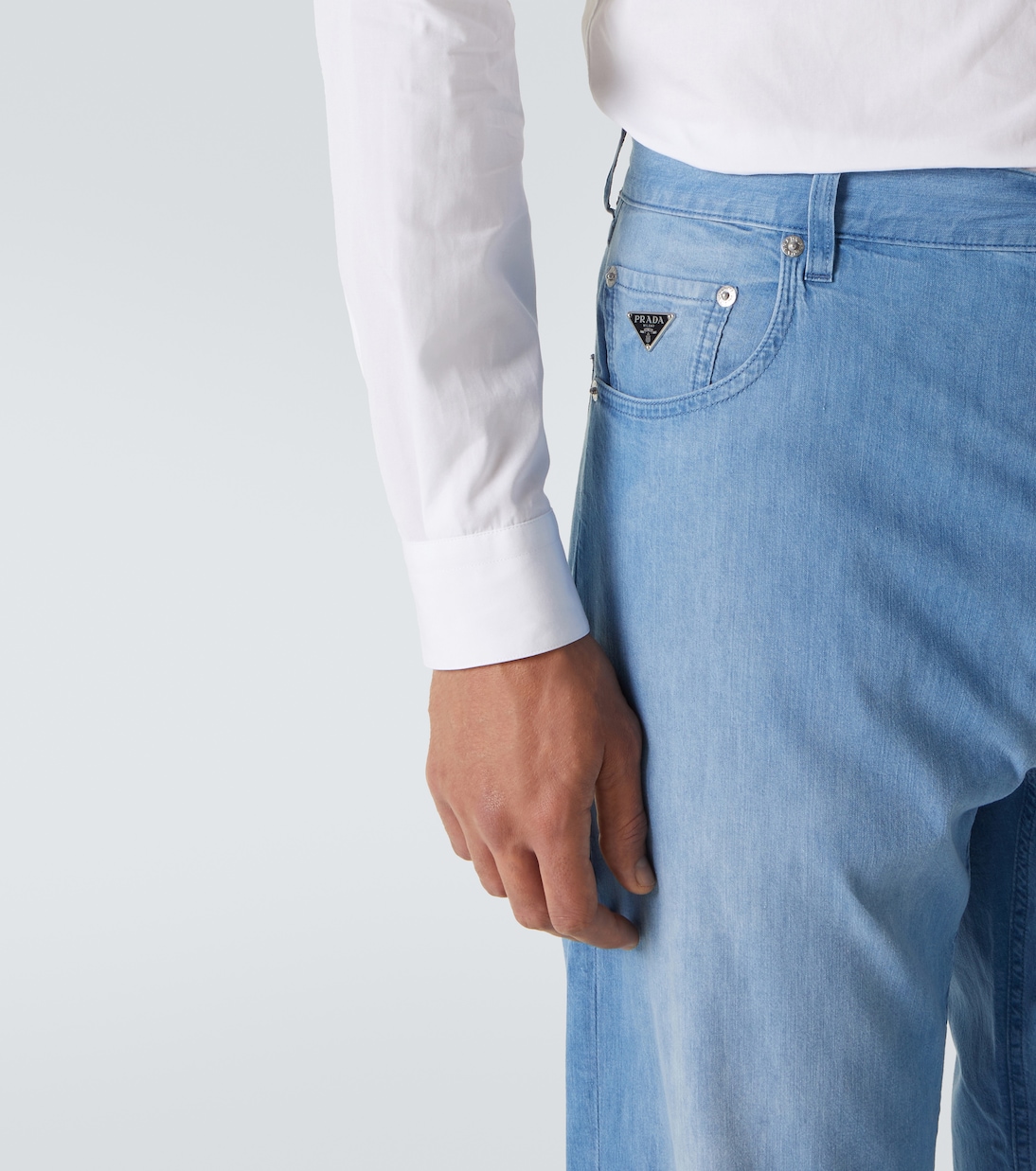 Jeans regular a vita media | Prada