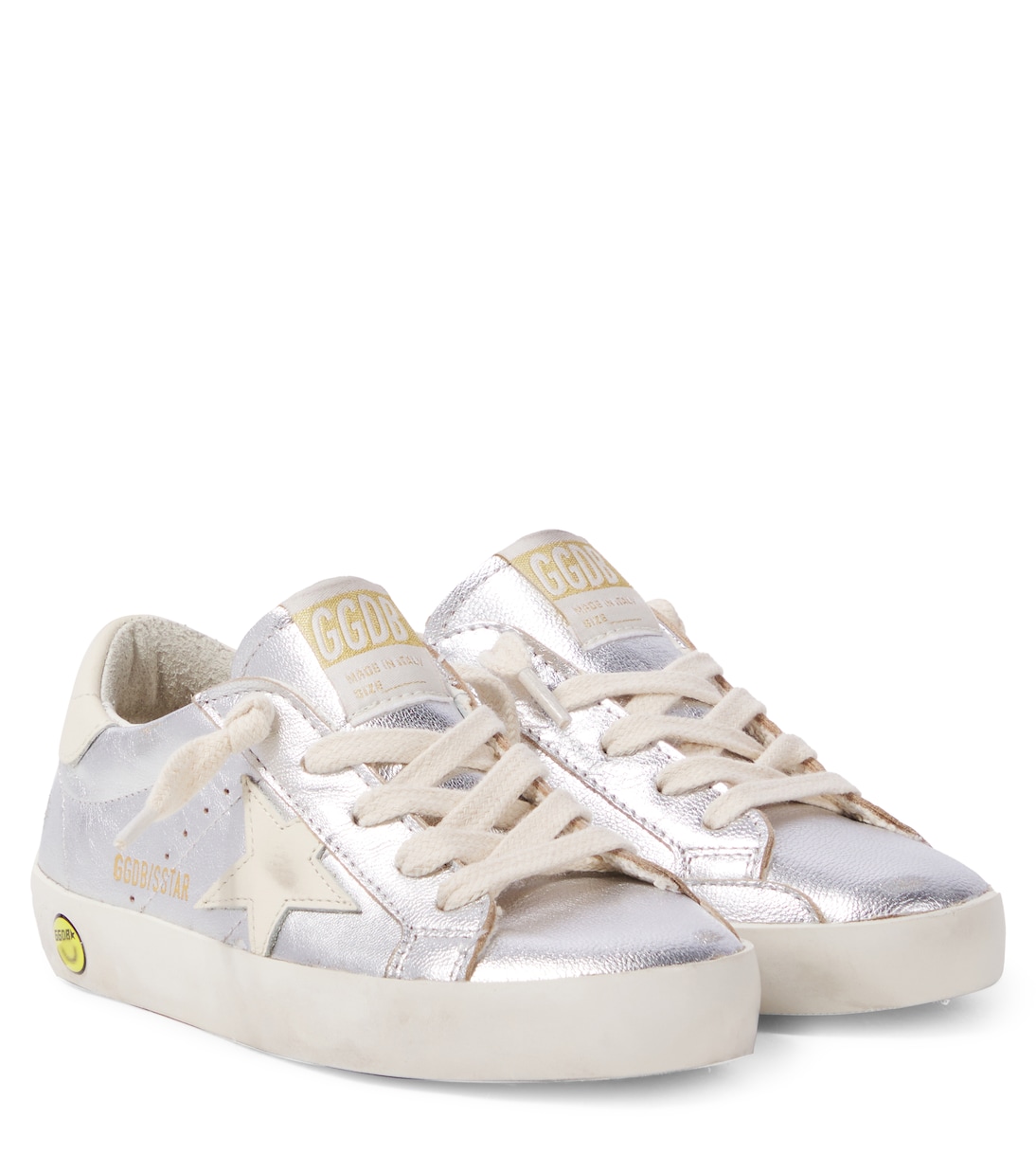 Super-Star metallic leather sneakers | Golden Goose Kids