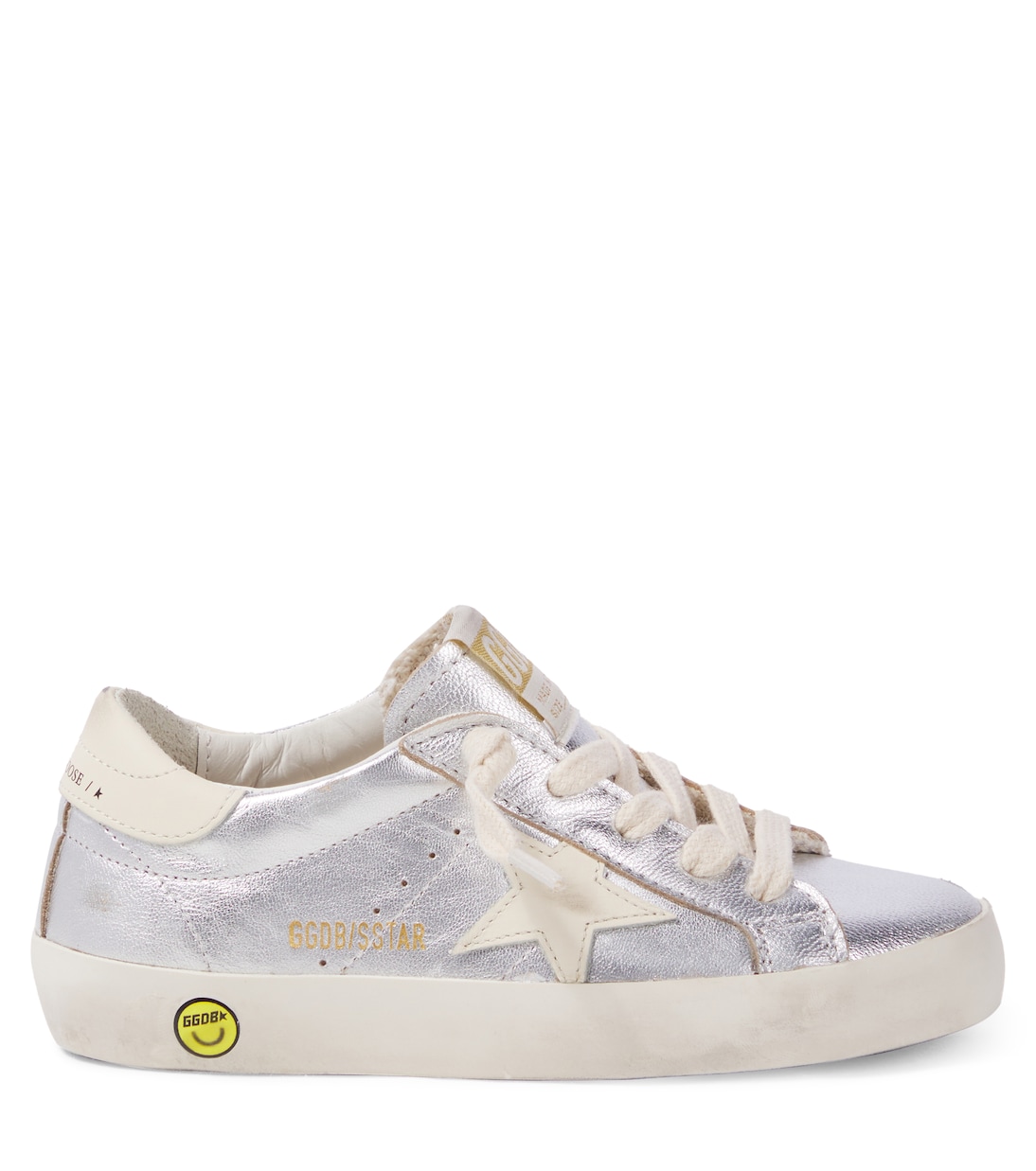 Super-Star metallic leather sneakers | Golden Goose Kids