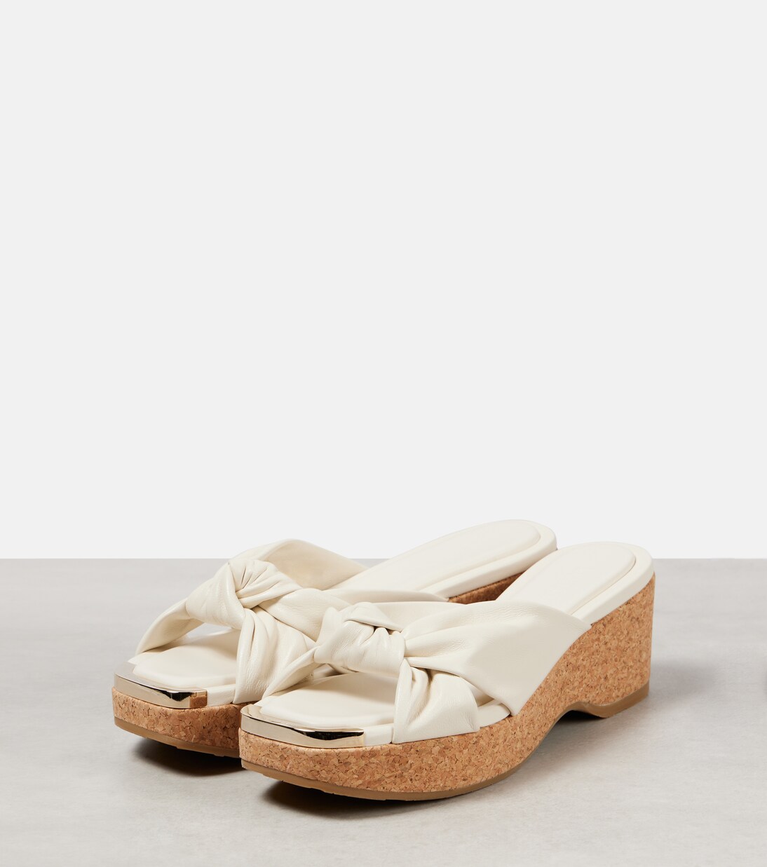 Avenue 50 leather wedge mules | Jimmy Choo