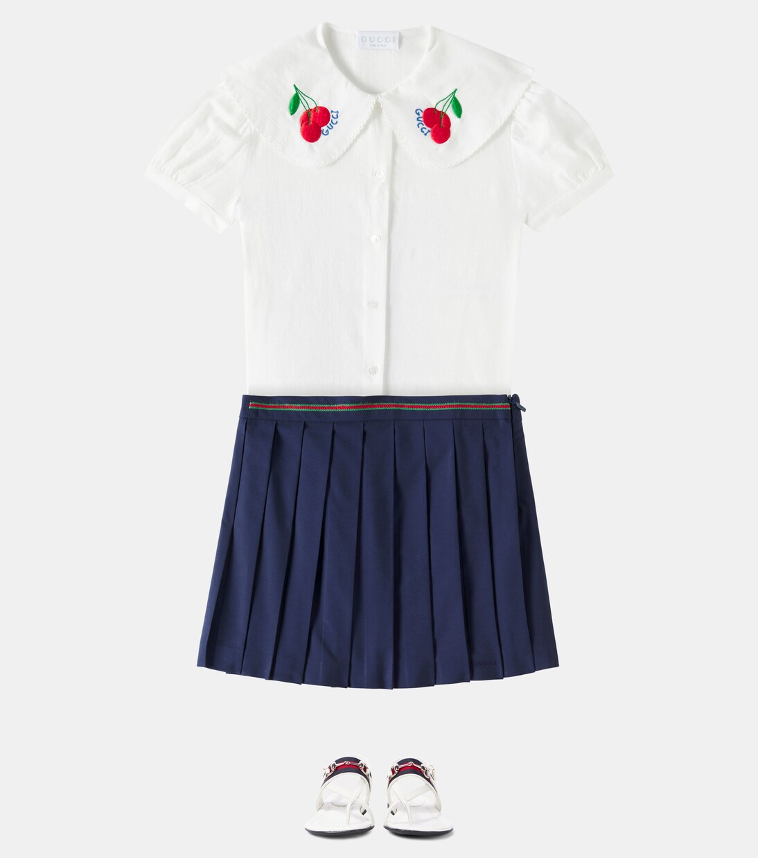 Pleated cotton skirt  | Gucci Kids