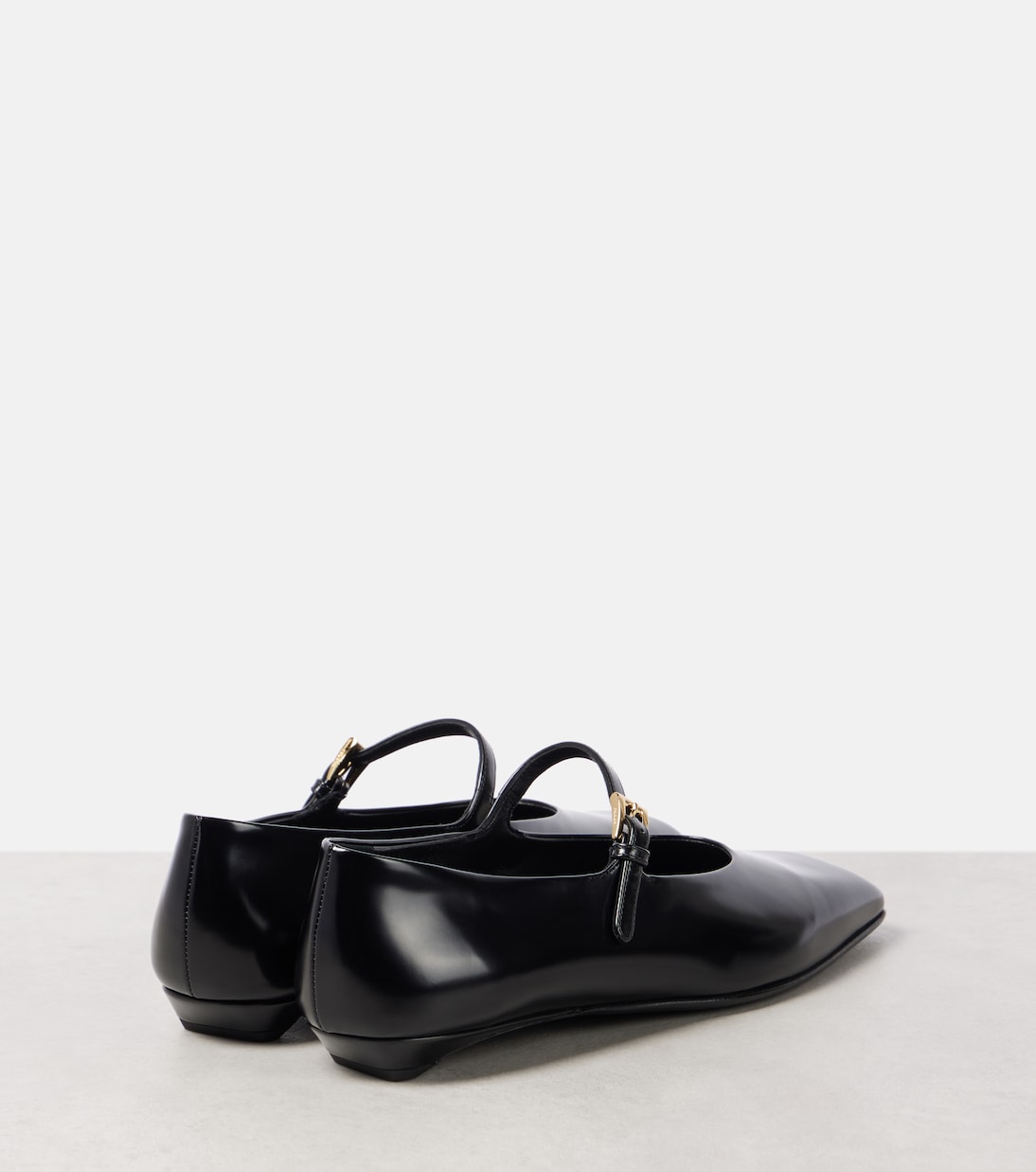 Brushed leather Mary Jane flats | Prada