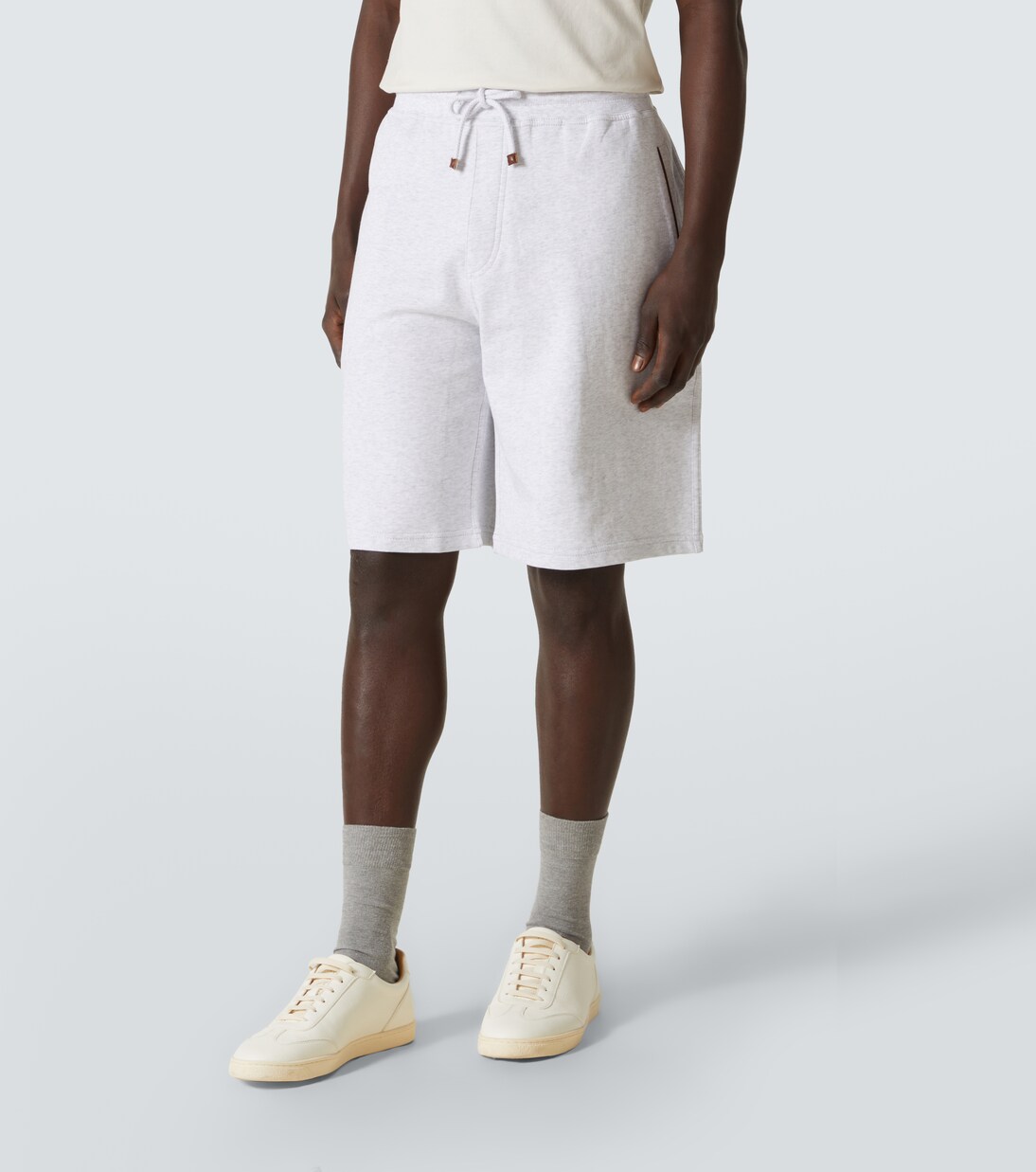 Cotton-blend jersey shorts | Brunello Cucinelli