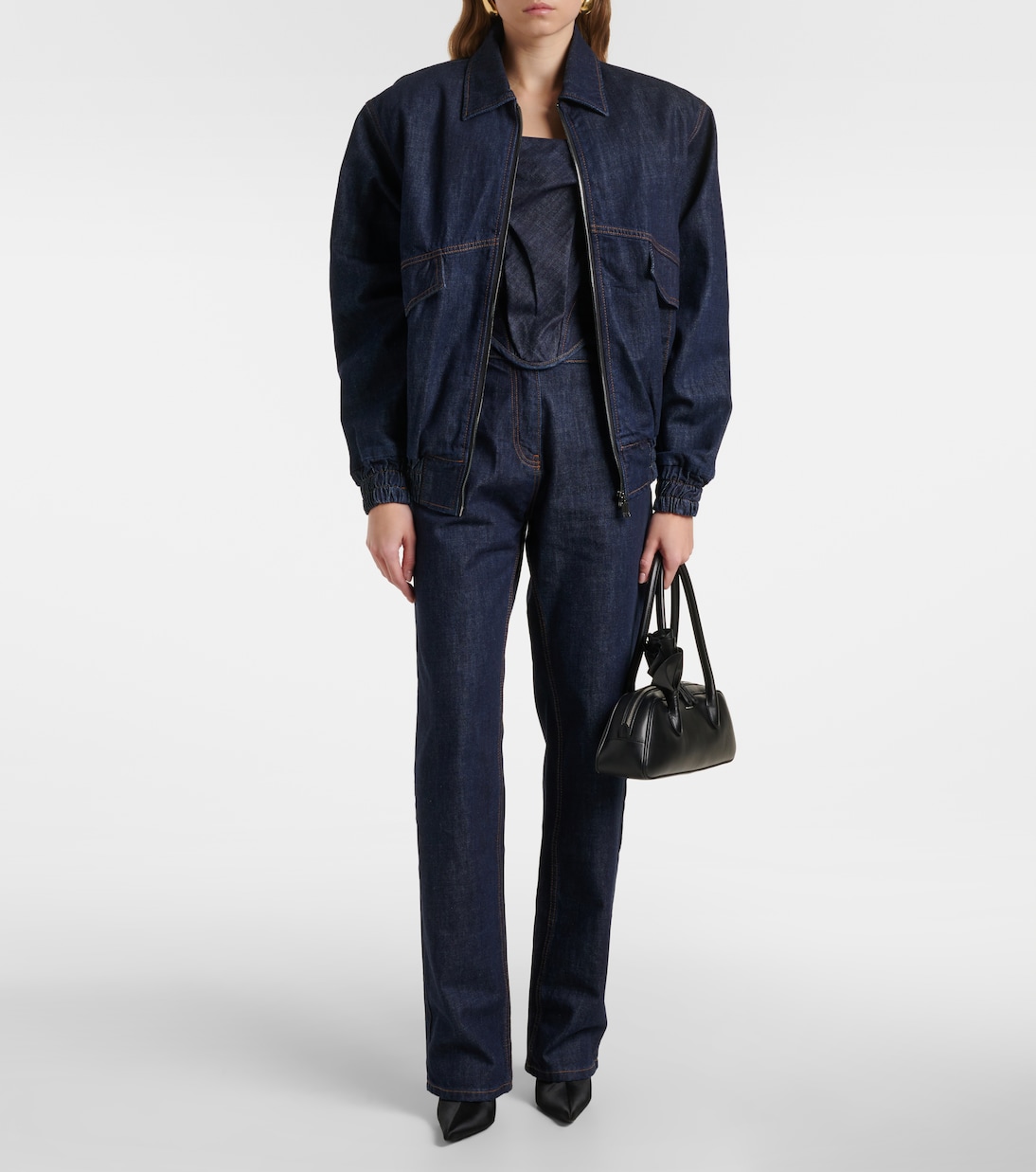 Oversized denim bomber jacket | Magda Butrym