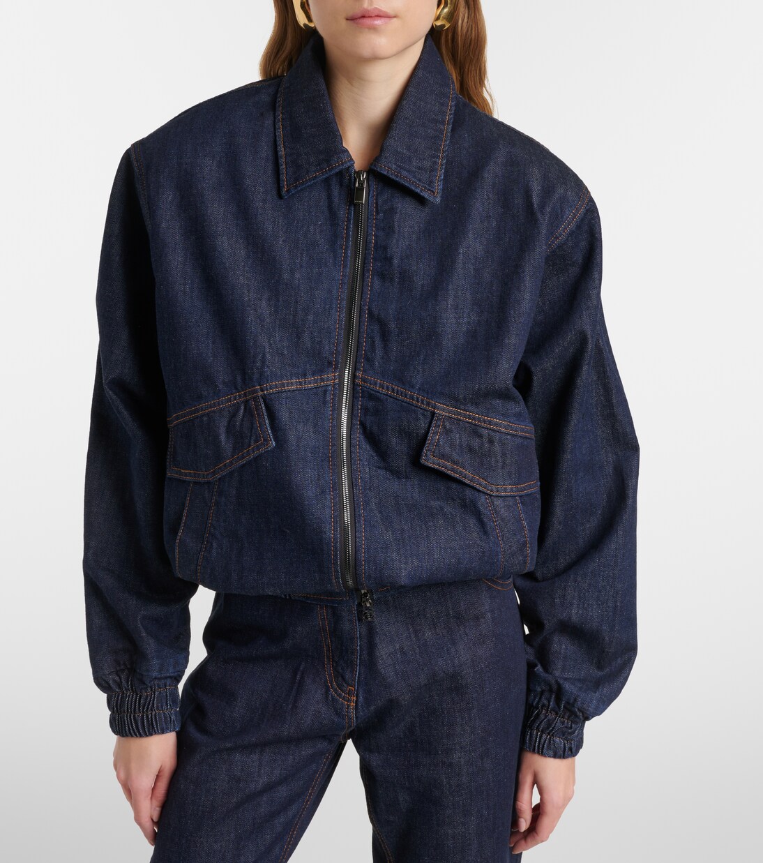 Oversized denim bomber jacket | Magda Butrym