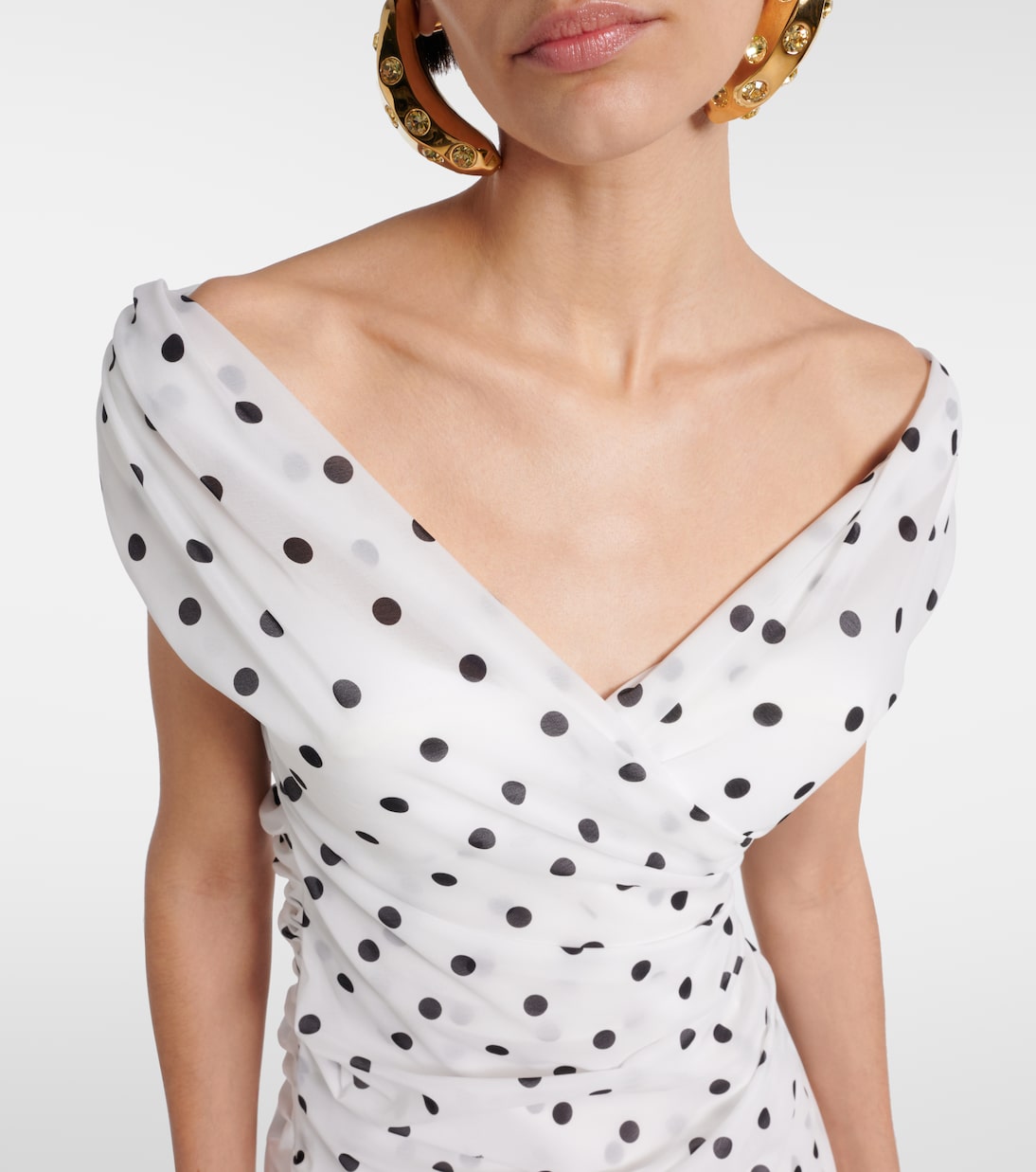 Rita draped polka-dot minidress | Jacquemus