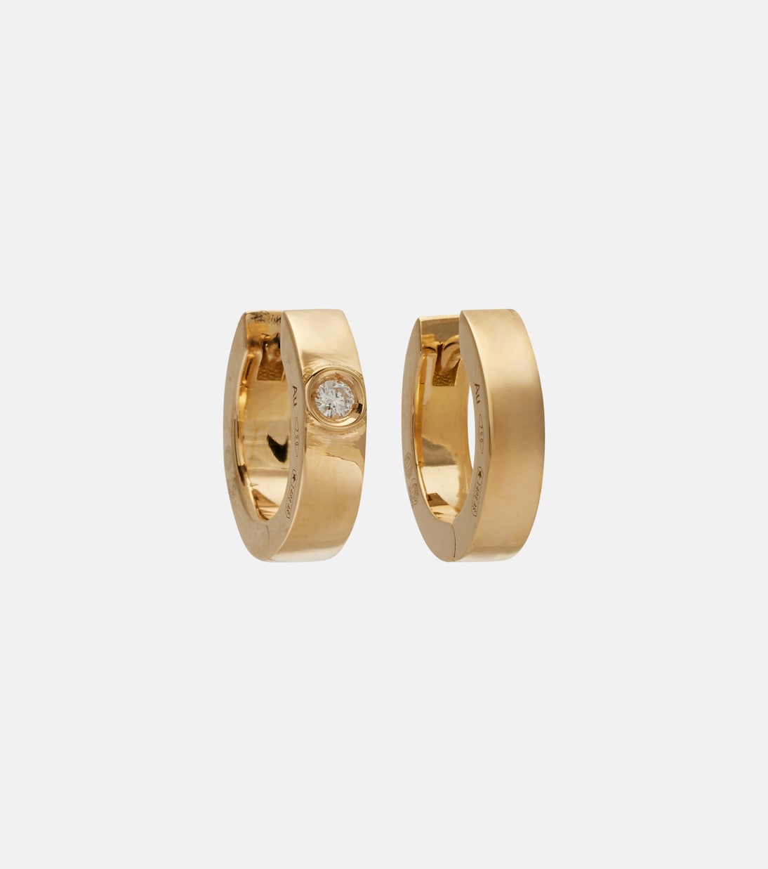 Ohrringe aus 18kt Gelbgold (750/1000) mit Diamant | Toteme