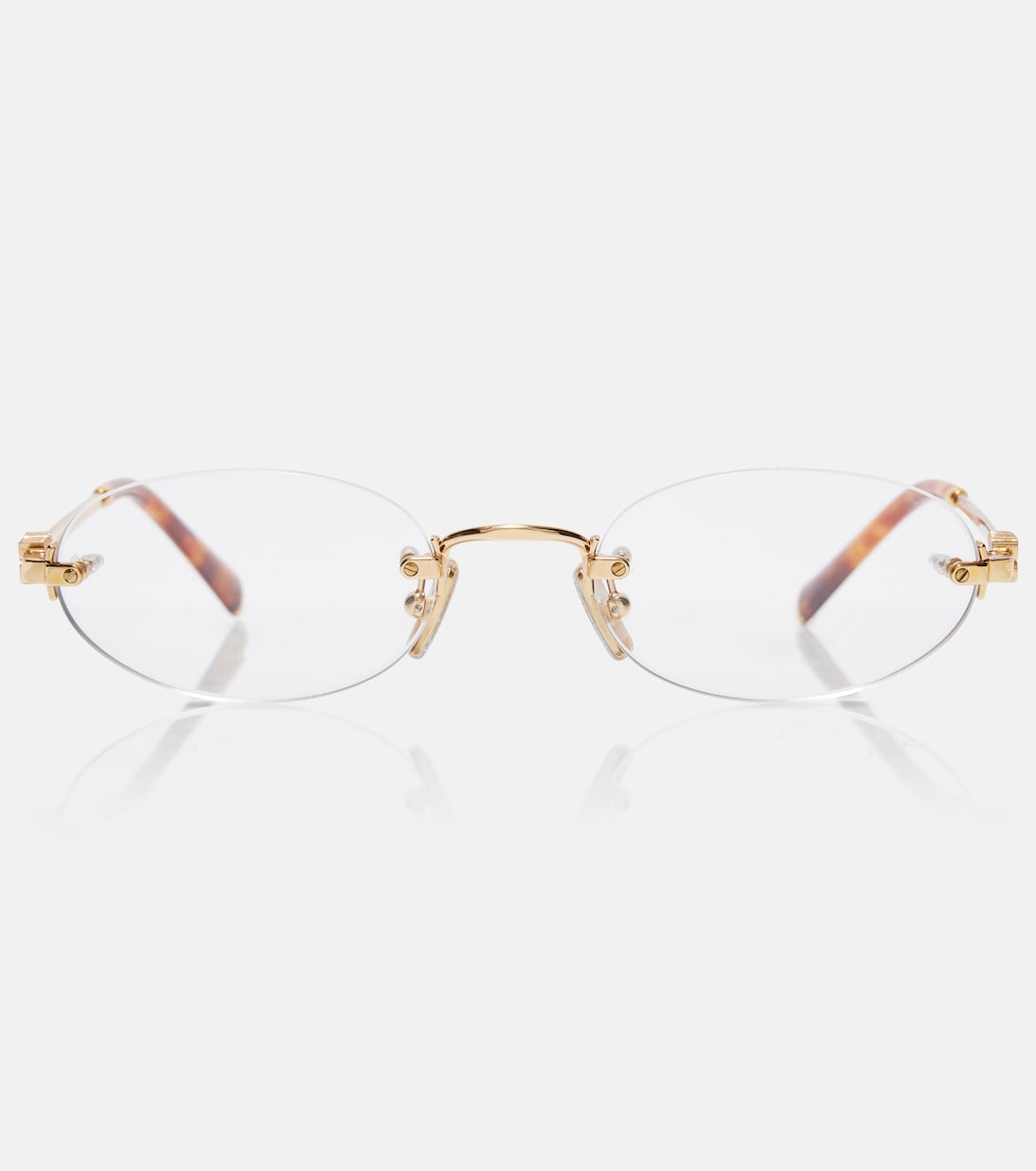 Oval logo glasses | Miu Miu