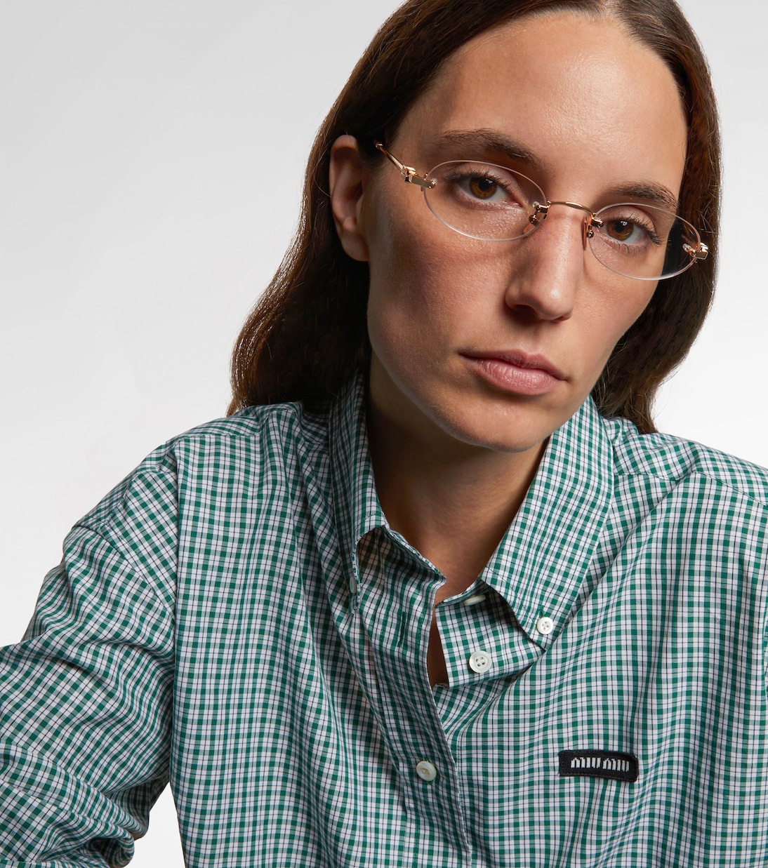Oval logo glasses | Miu Miu