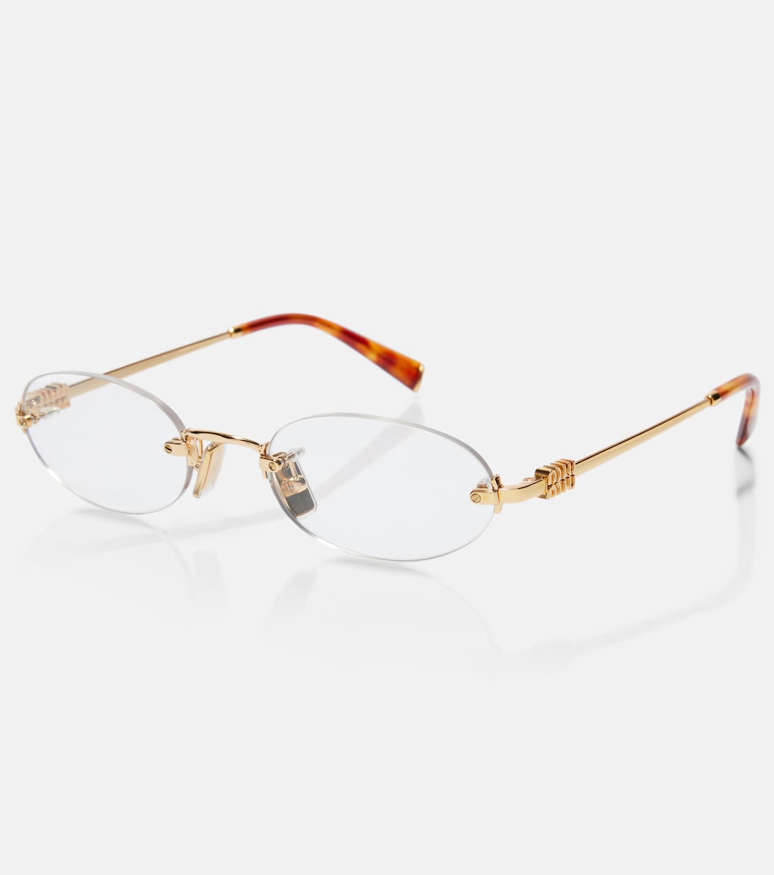 Oval logo glasses | Miu Miu