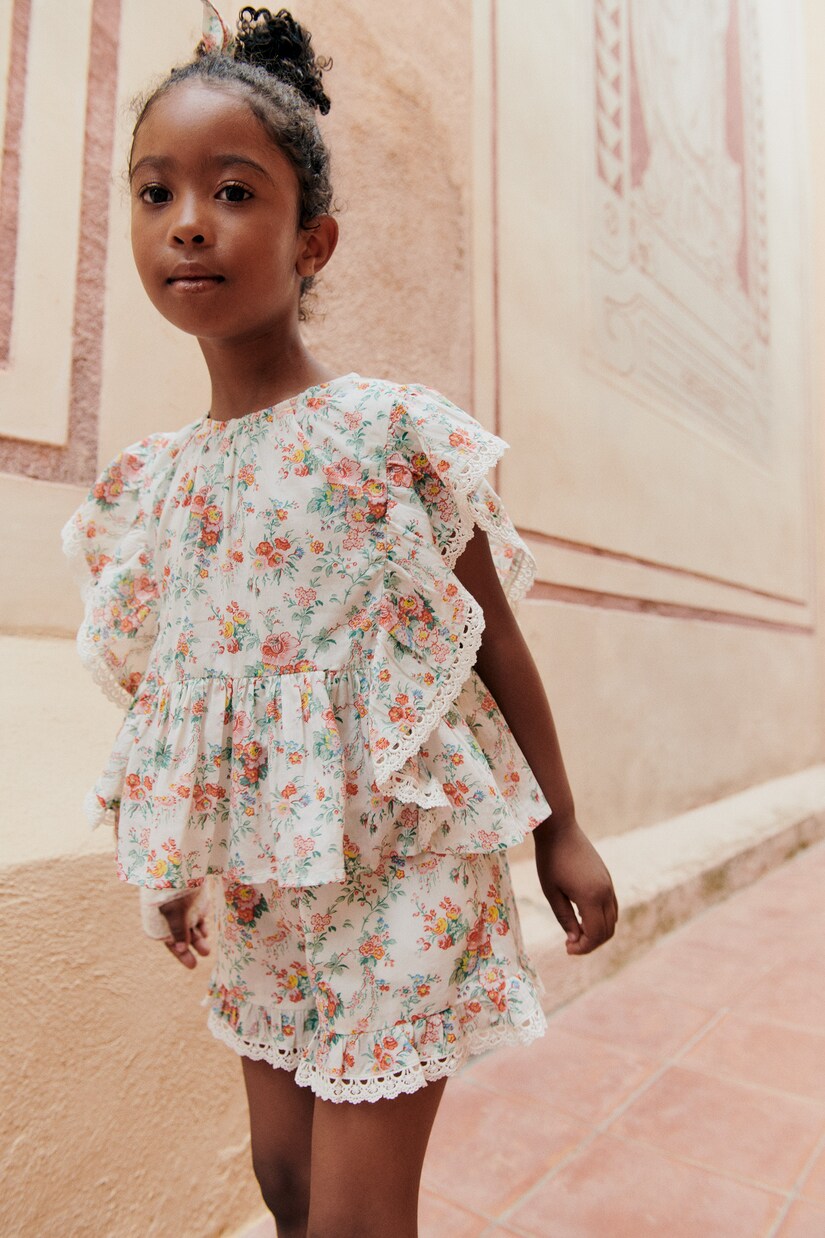 Ines floral cotton voile top | Louise Misha