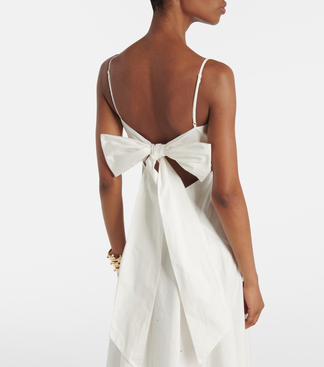 Robe longue en coton à broderies anglaises | Self-Portrait