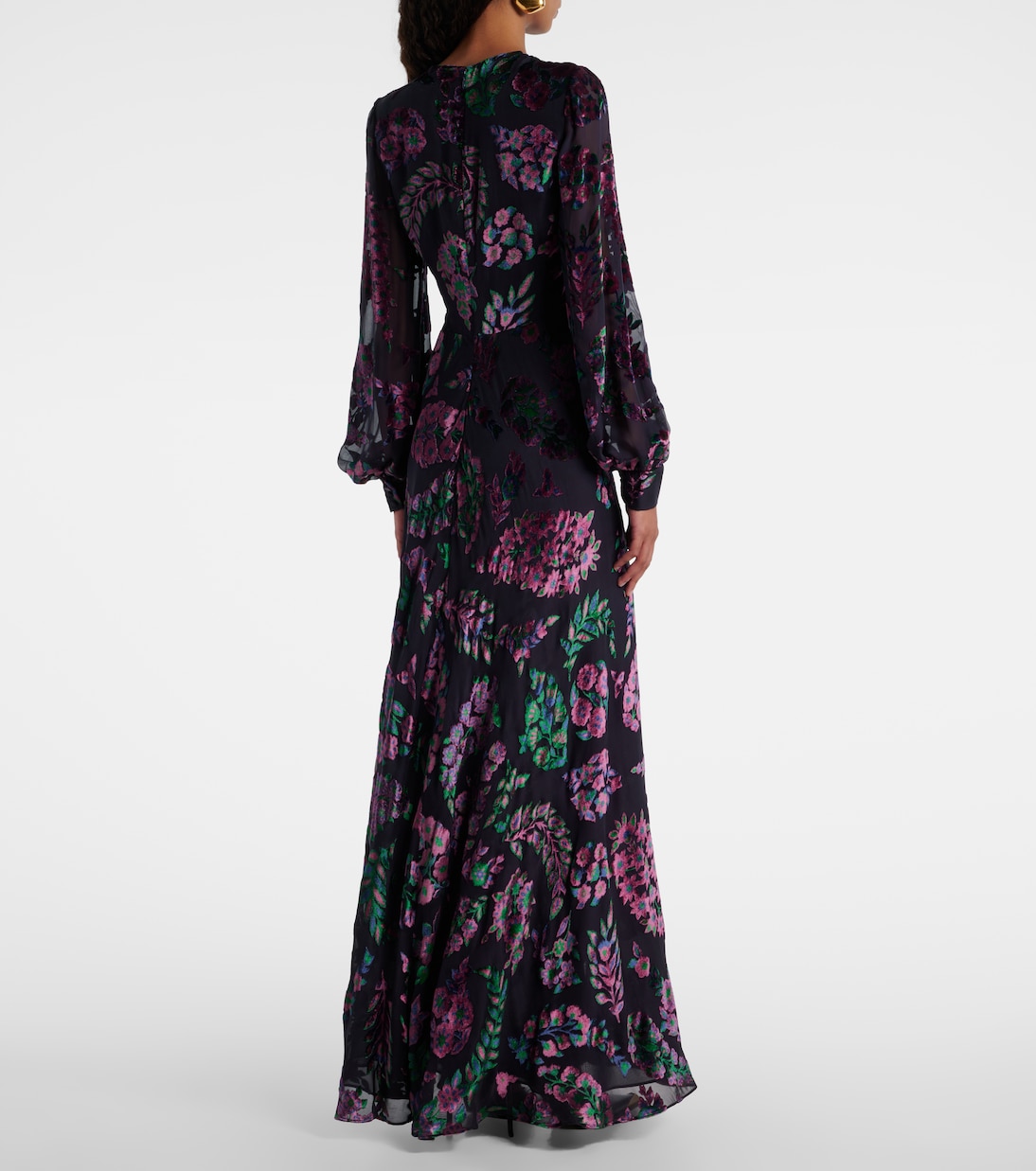 Abito lungo trasparente con ricamo | Etro