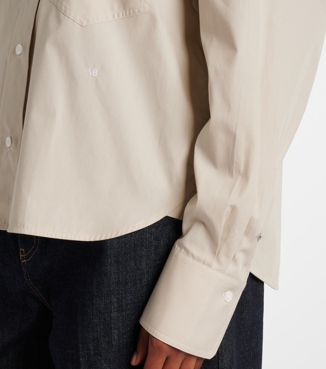 Camisa cropped de algodón | Victoria Beckham
