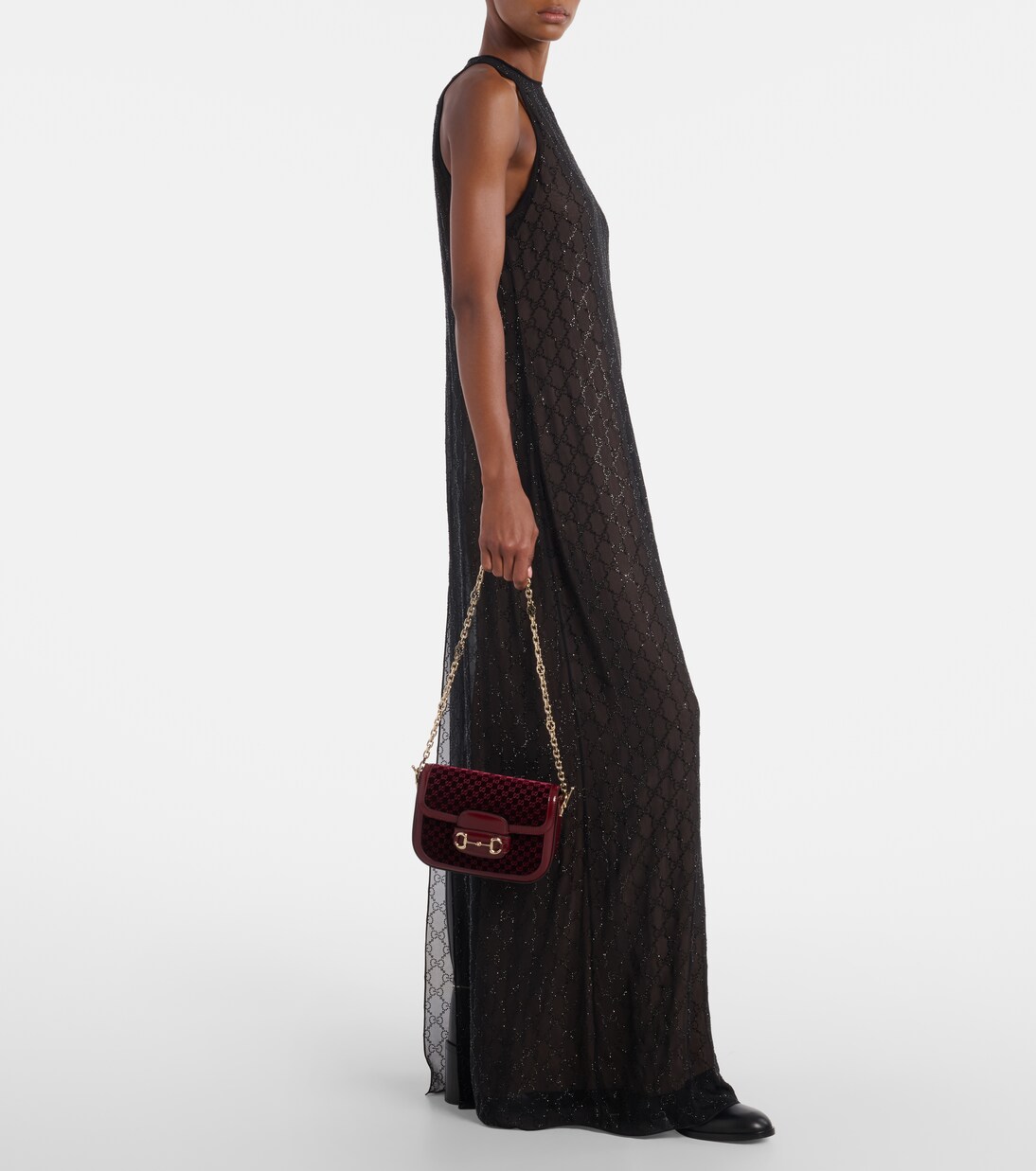 Gucci Horsebit 1955 Small velvet shoulder bag | Gucci