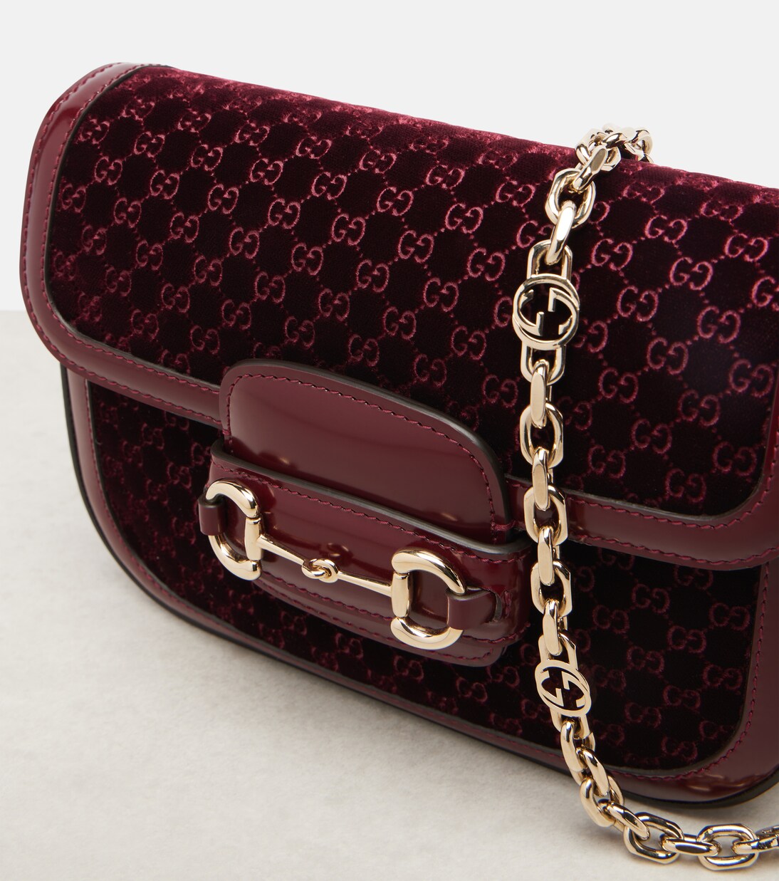 Gucci Horsebit 1955 Small velvet shoulder bag | Gucci