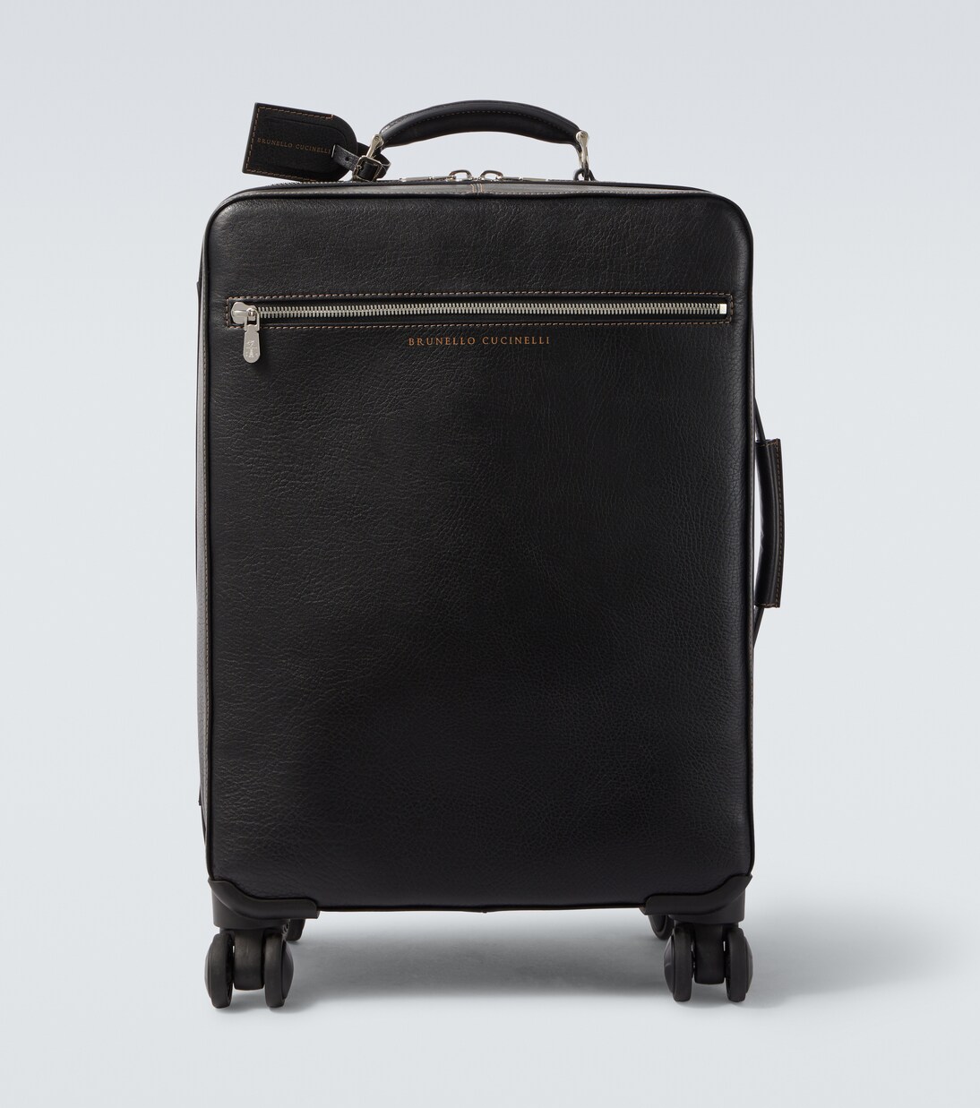 Leather carry-on suitcase | Brunello Cucinelli