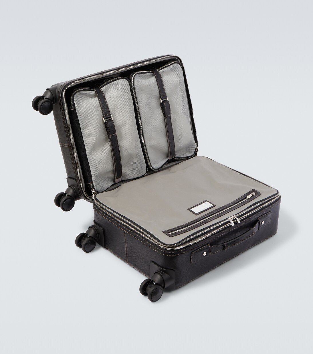Leather carry-on suitcase | Brunello Cucinelli