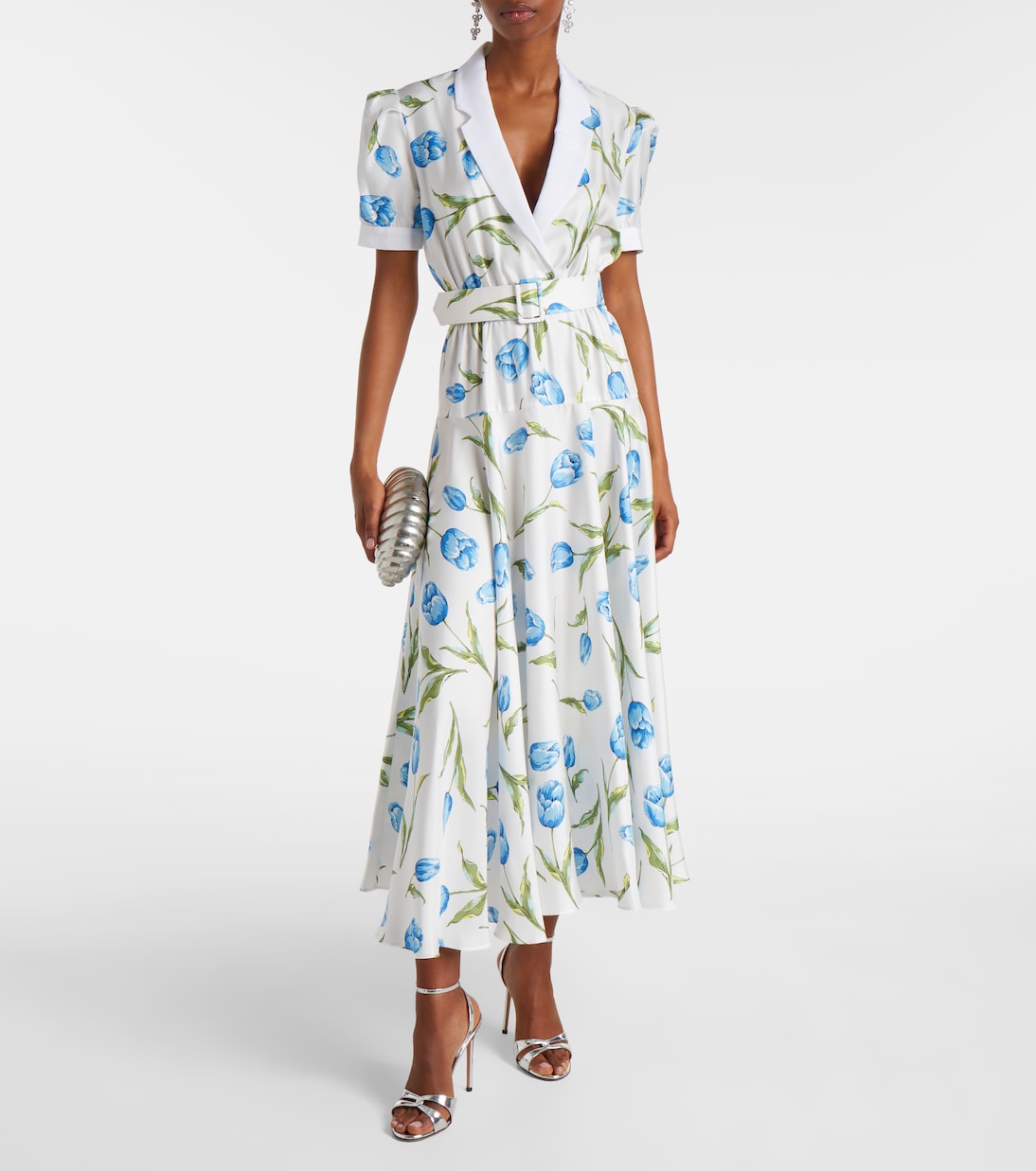 Midikleid aus Seiden-Twill | Rodarte