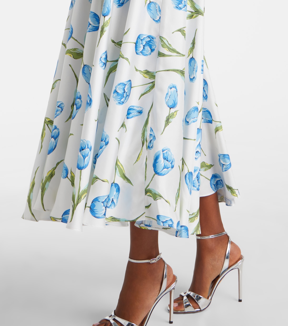 Midikleid aus Seiden-Twill | Rodarte