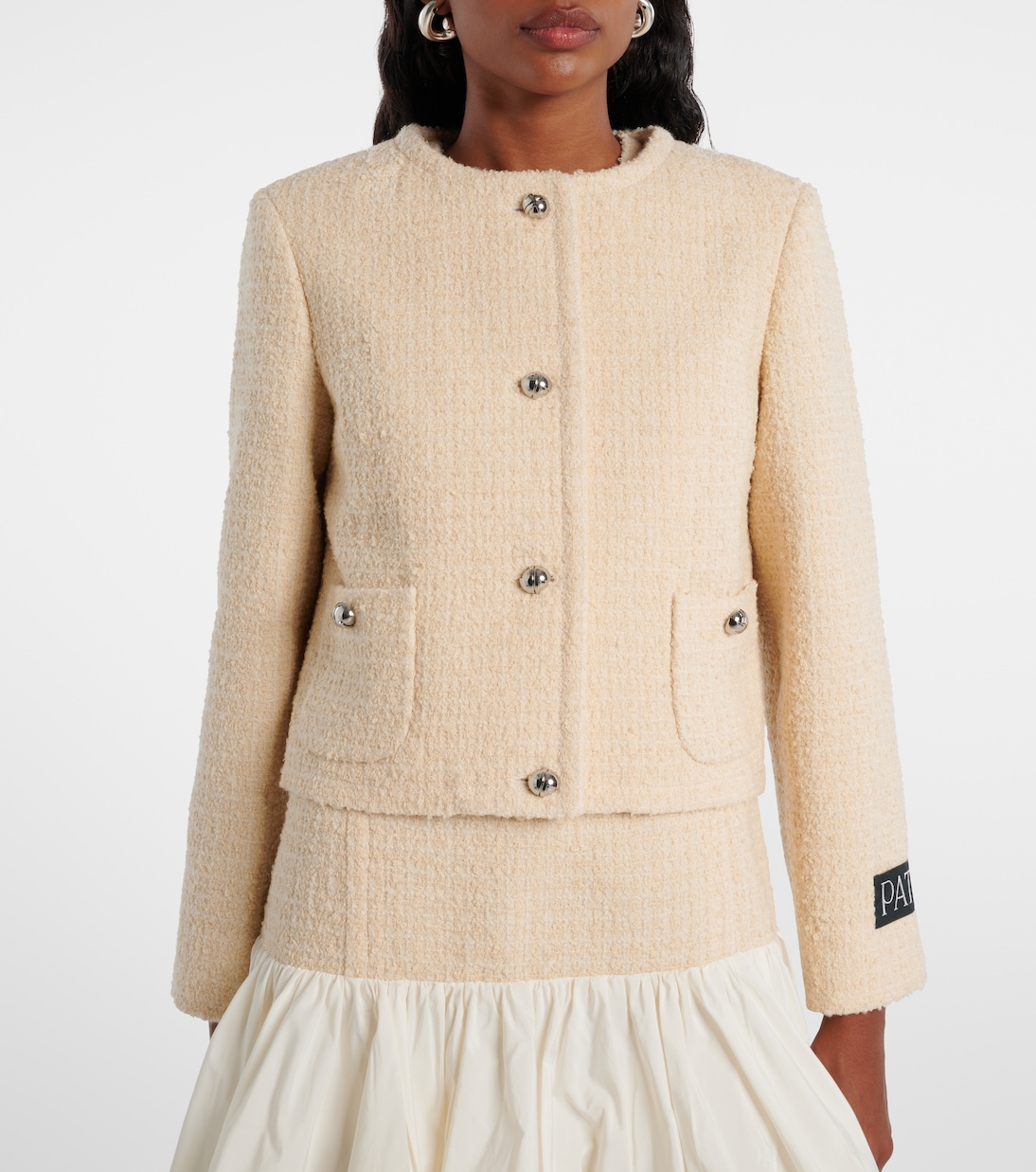 Logo wool-blend bouclé jacket | Patou