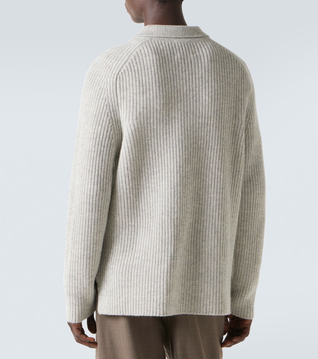 Wool and cashmere polo sweater | Allude