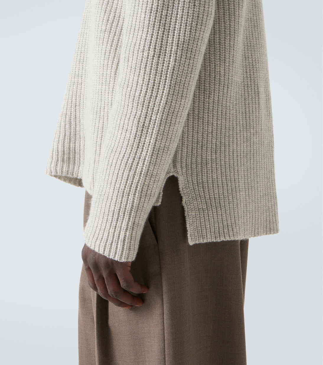 Wool and cashmere polo sweater | Allude