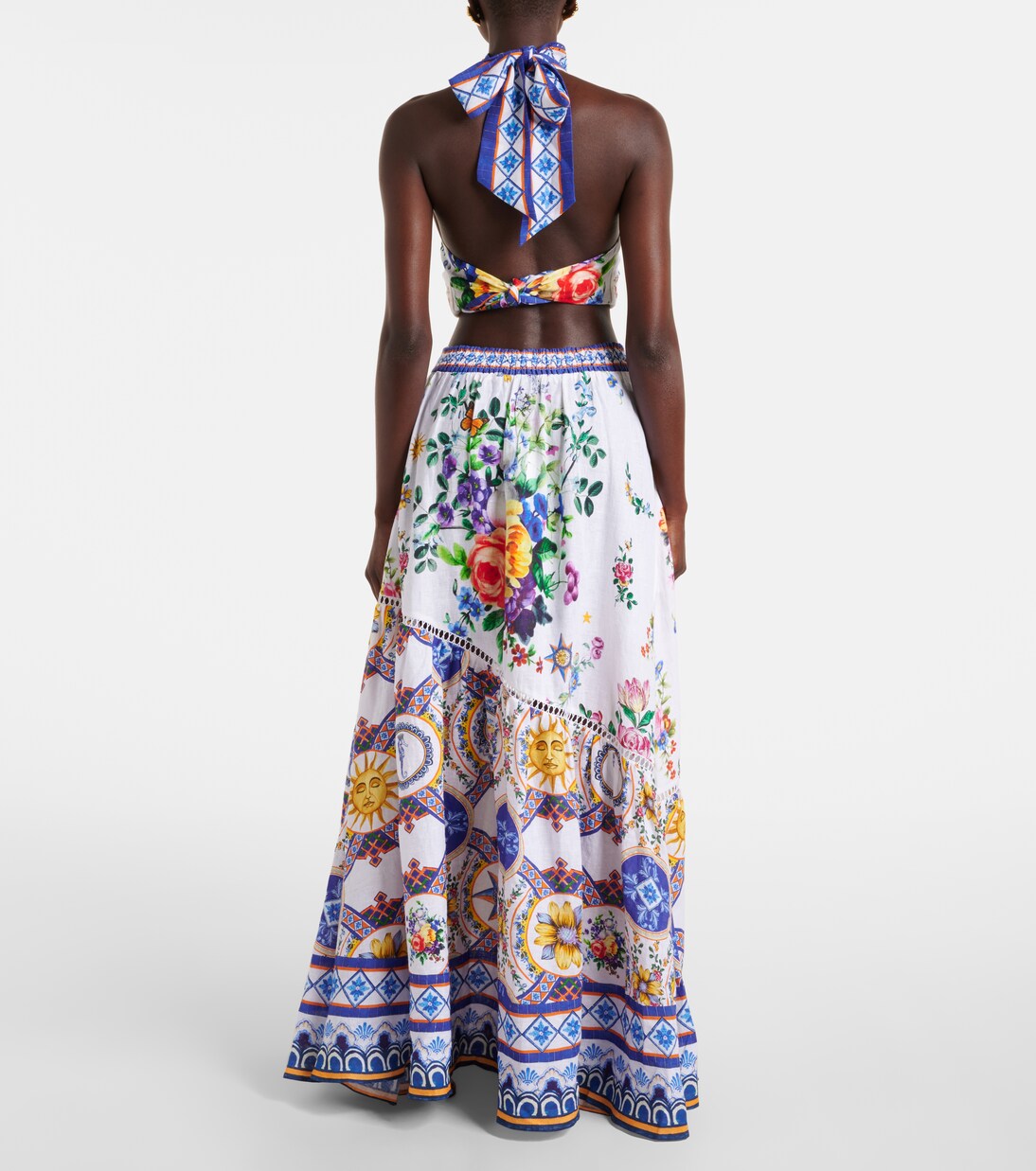 Falda larga Tiles Darls de lino | Camilla