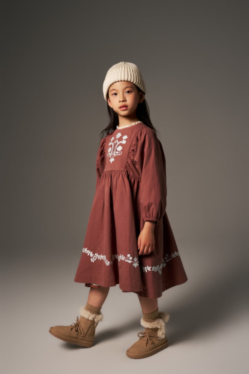 Vestido Kana de algodón bordado | C'era Una Volta