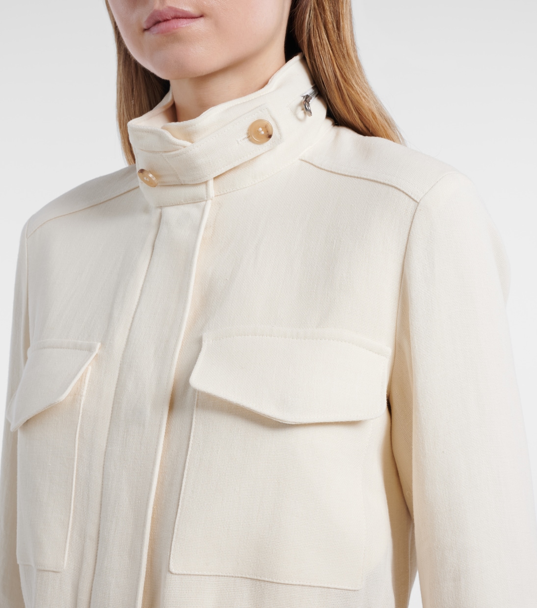 Feldjacke Traveller Mini aus Leinen-Crêpe | Loro Piana