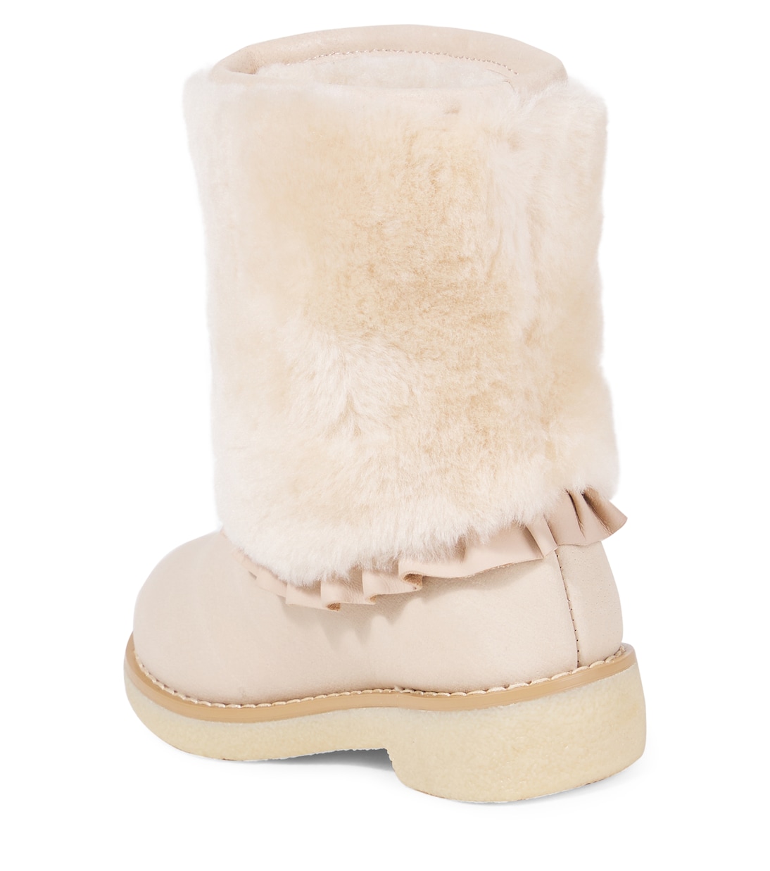 Rosalen shearling-trimmed leather boots | Donsje