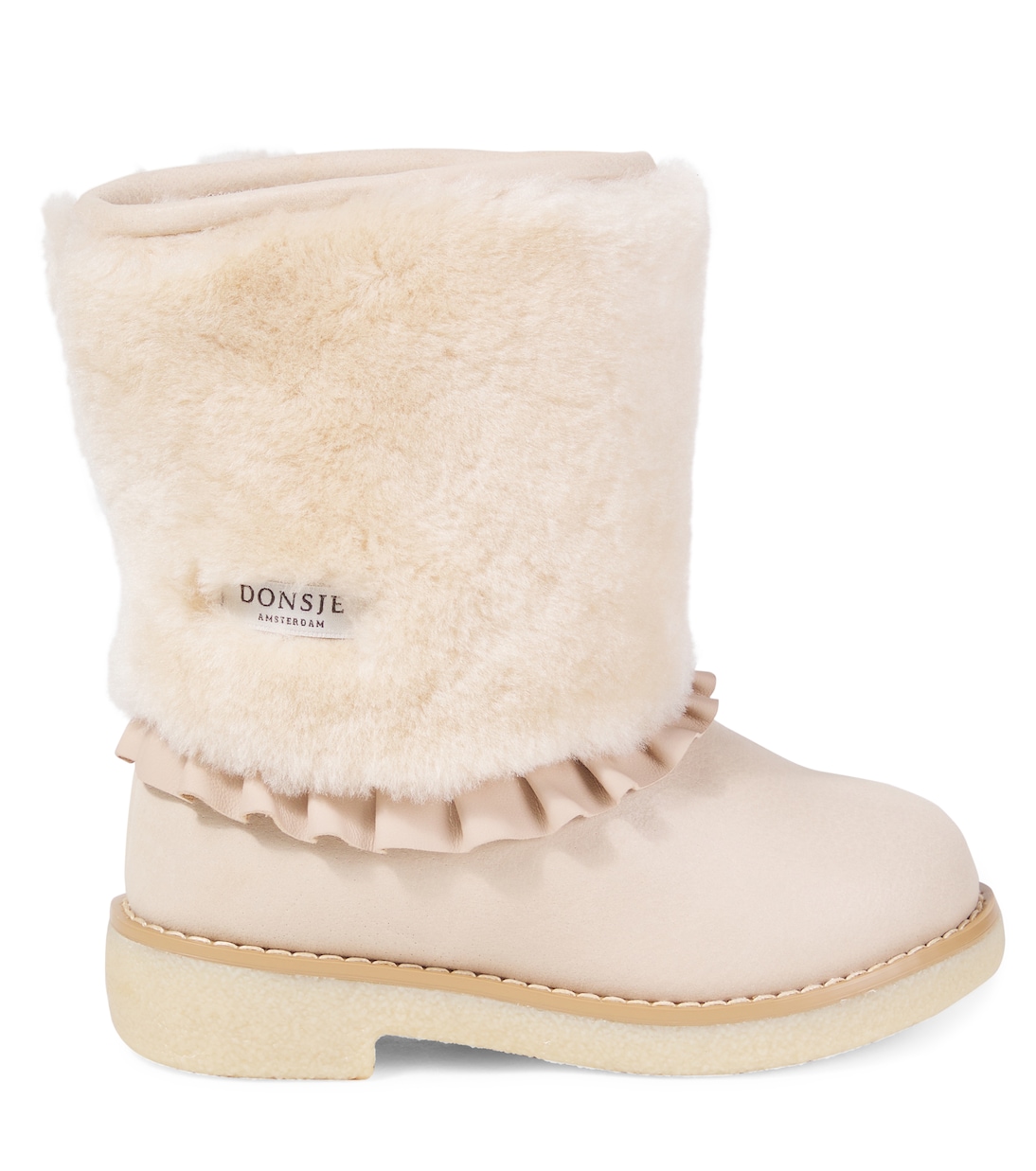 Rosalen shearling-trimmed leather boots | Donsje