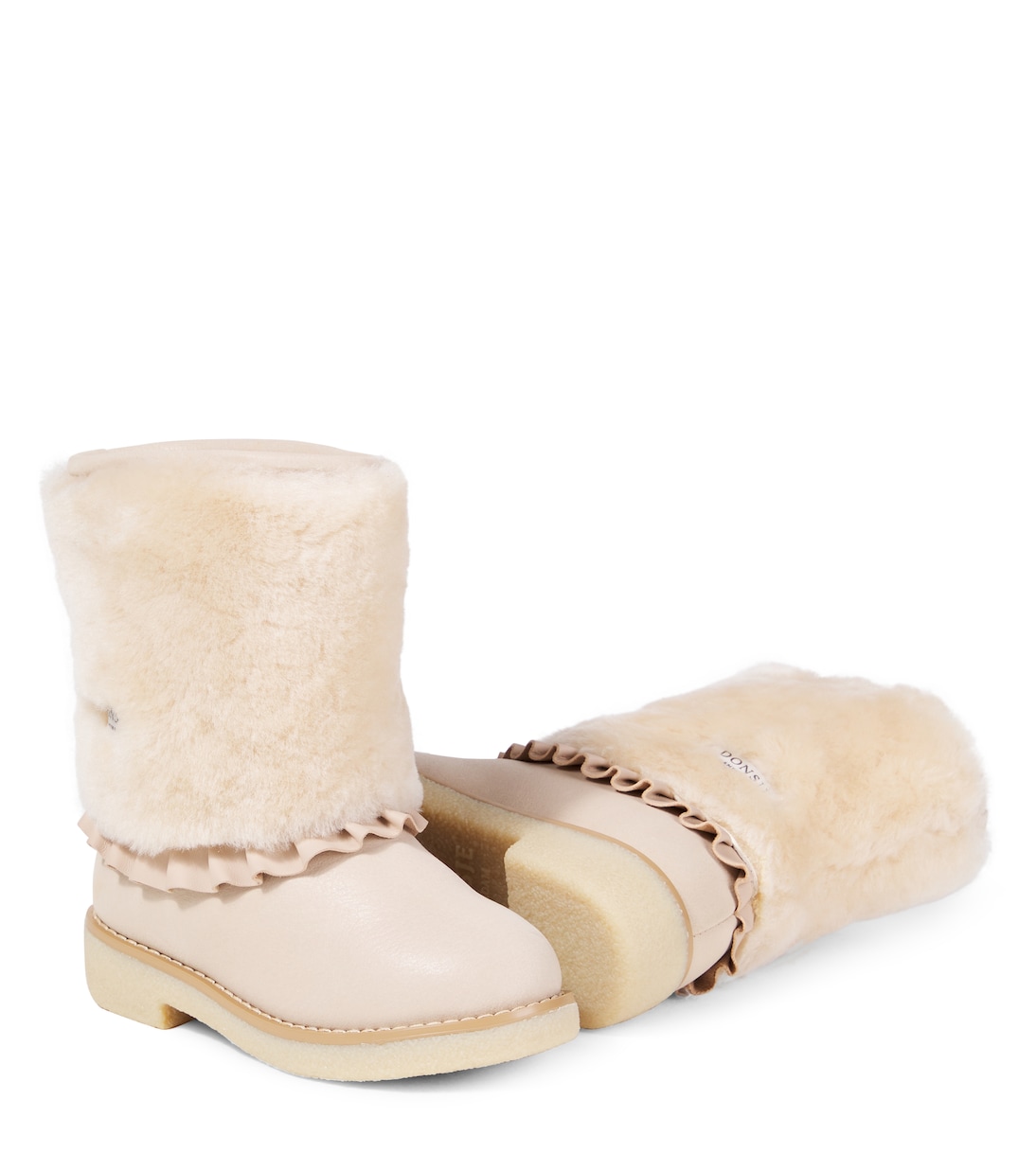 Rosalen shearling-trimmed leather boots | Donsje