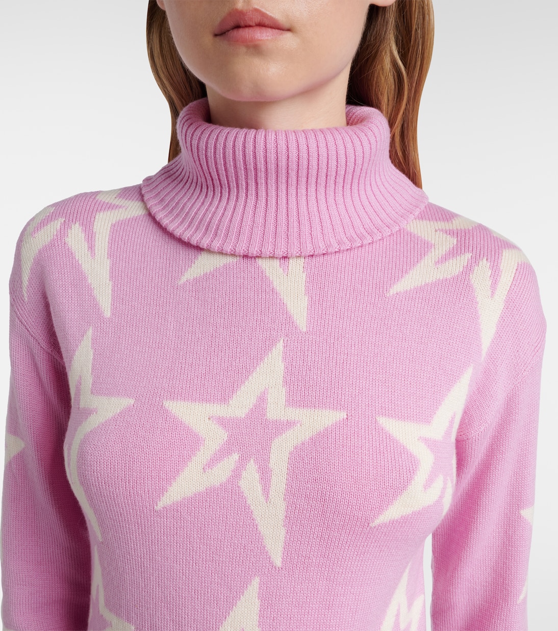 Pull à col roulé Star Dust intarsia en laine | Perfect Moment