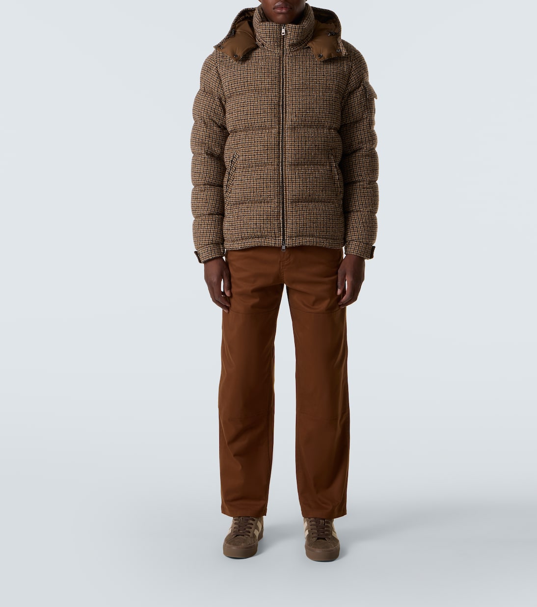 Montgenevre checked bouclé down jacket | Moncler