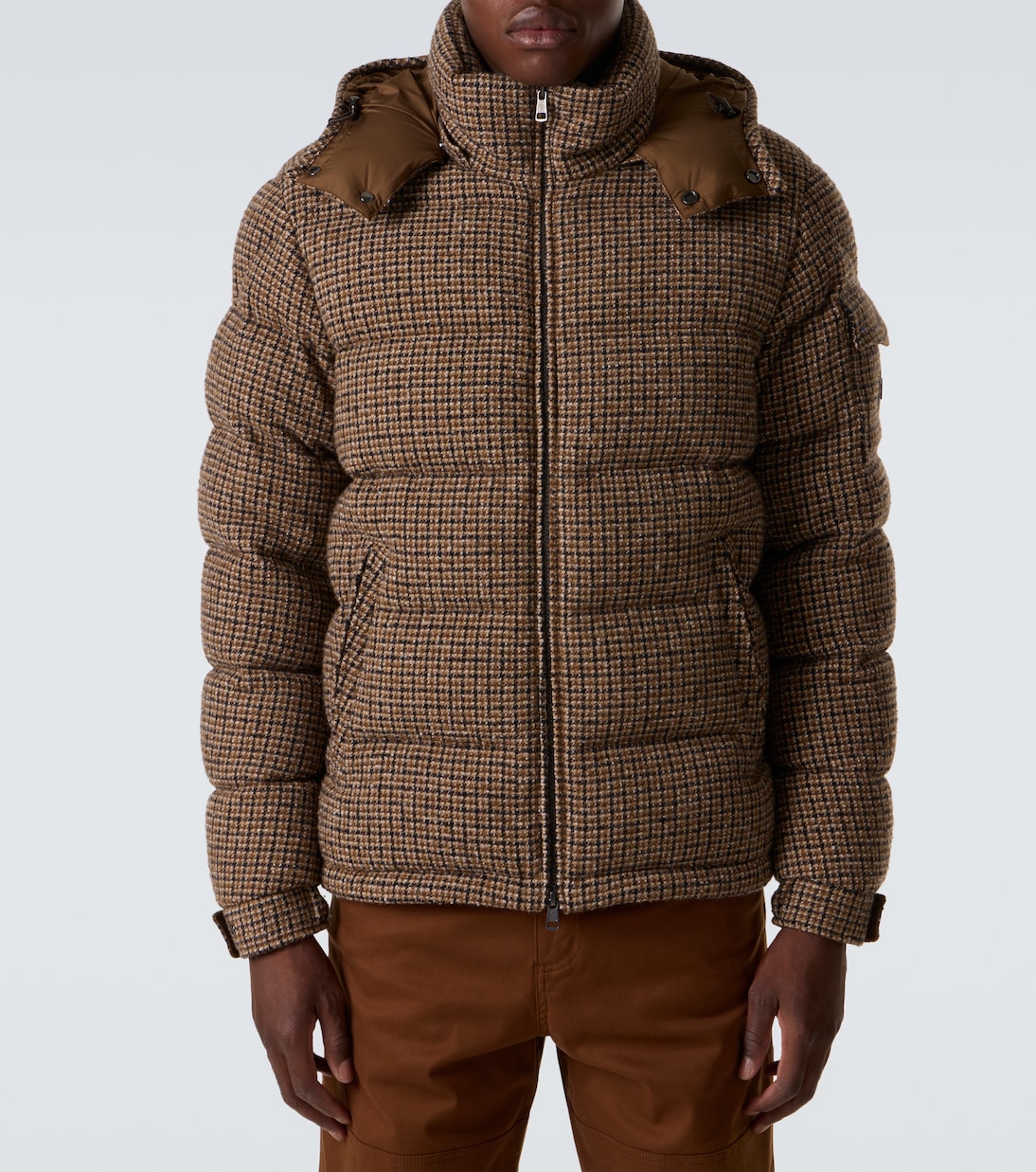 Montgenevre checked bouclé down jacket | Moncler