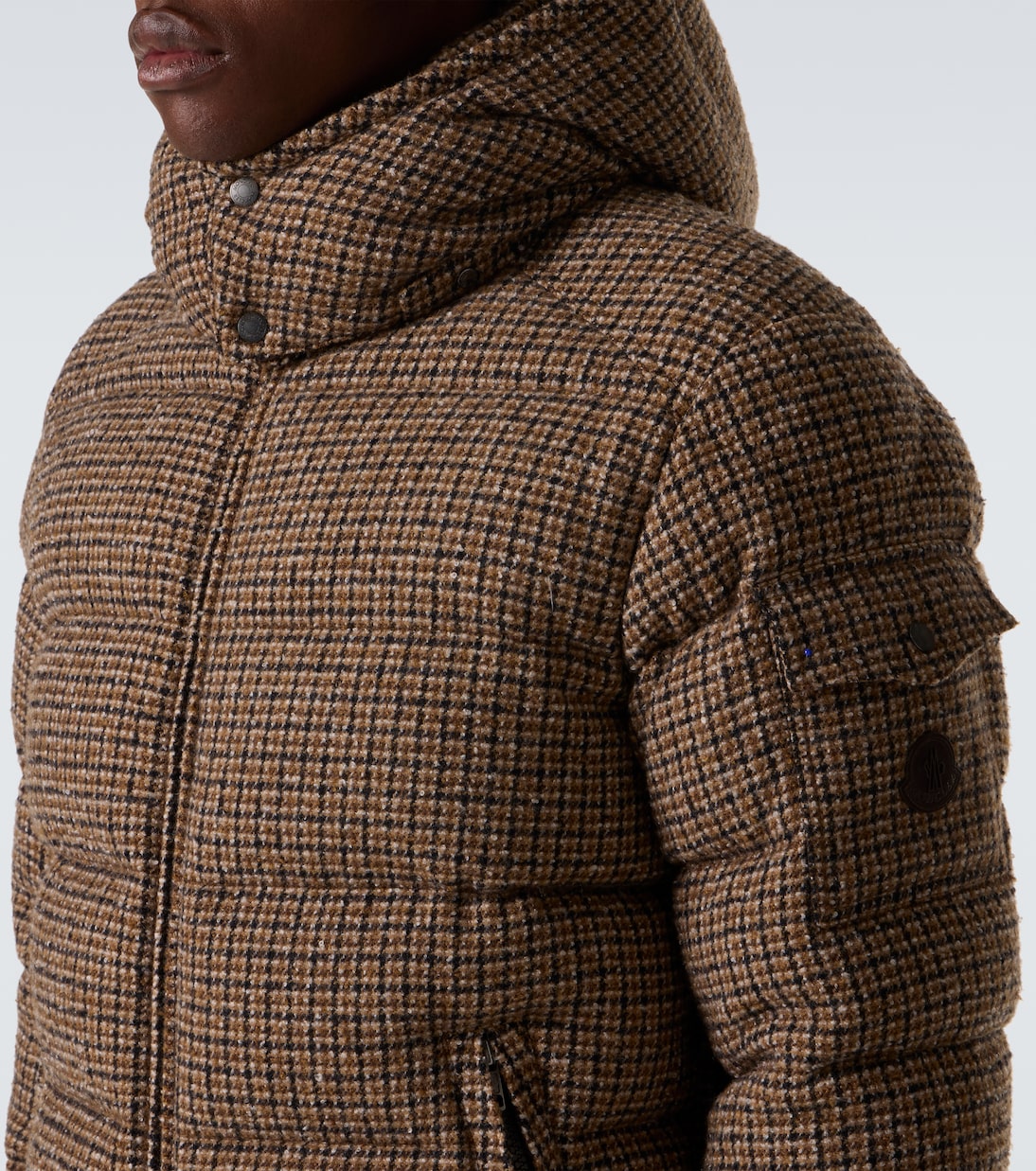 Montgenevre checked bouclé down jacket | Moncler
