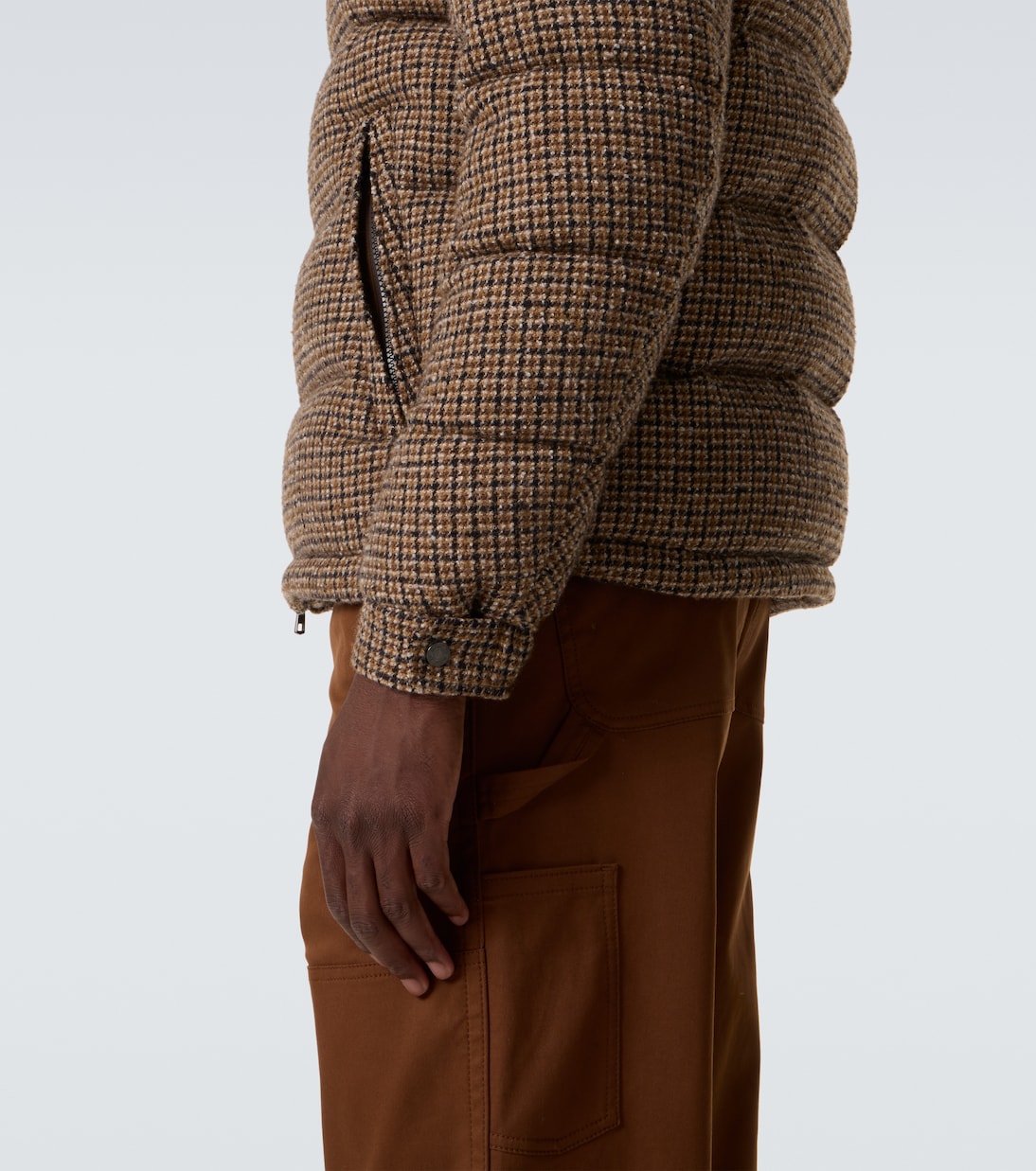 Montgenevre checked bouclé down jacket | Moncler